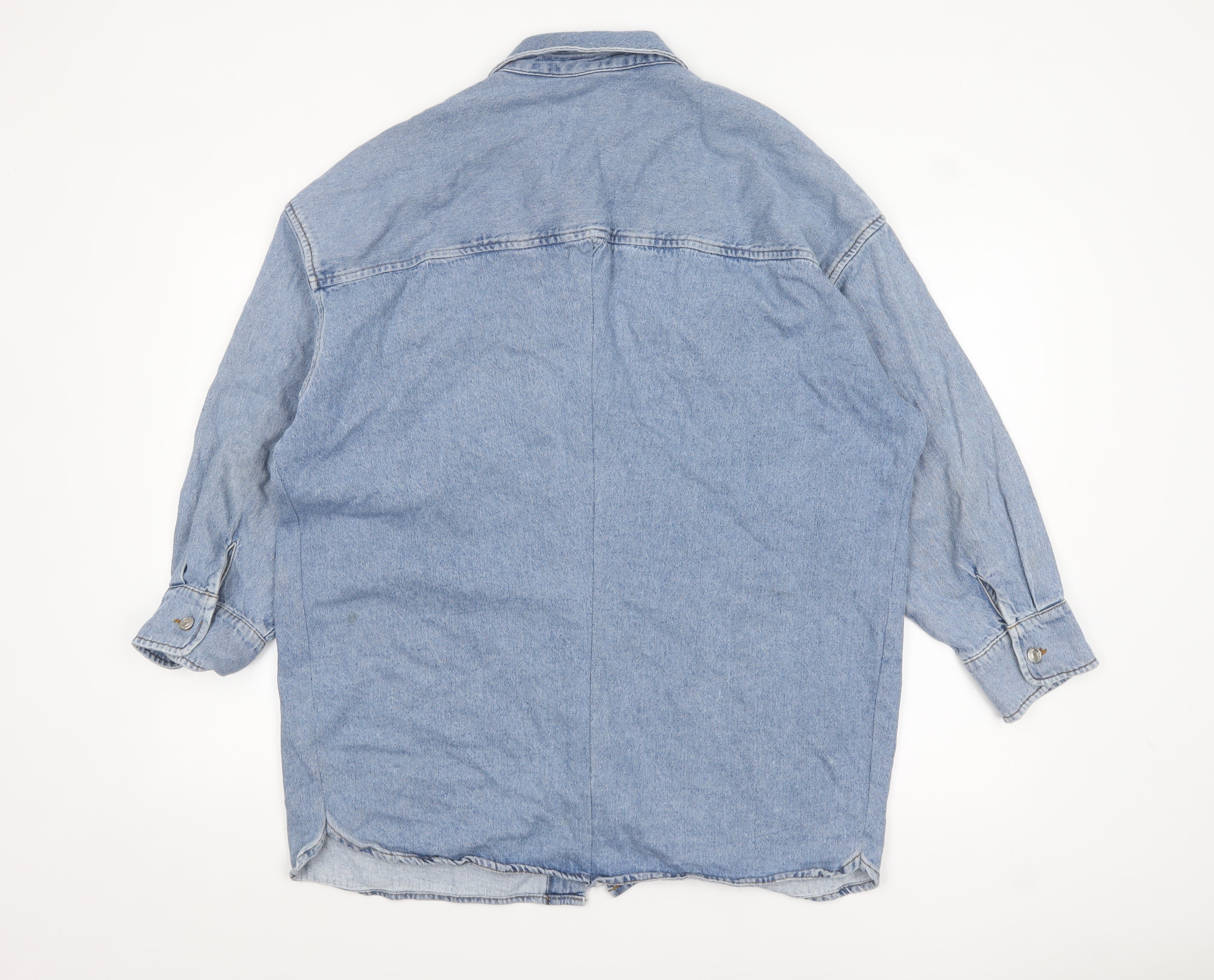 ASOS Women Blue Denim Relaxed Fit Jacket UK 18 Classic Casual - Image 3