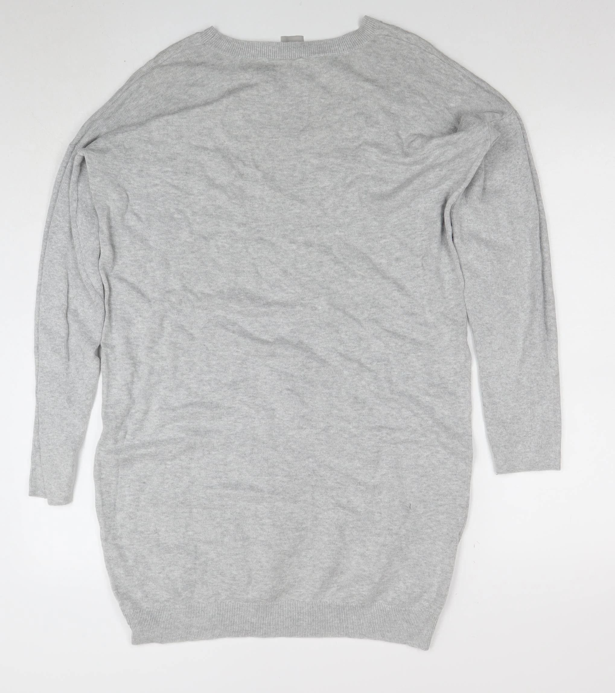ASOS Women Grey Long Sleeve Knit Sweater Dress Size 12 - Image 3
