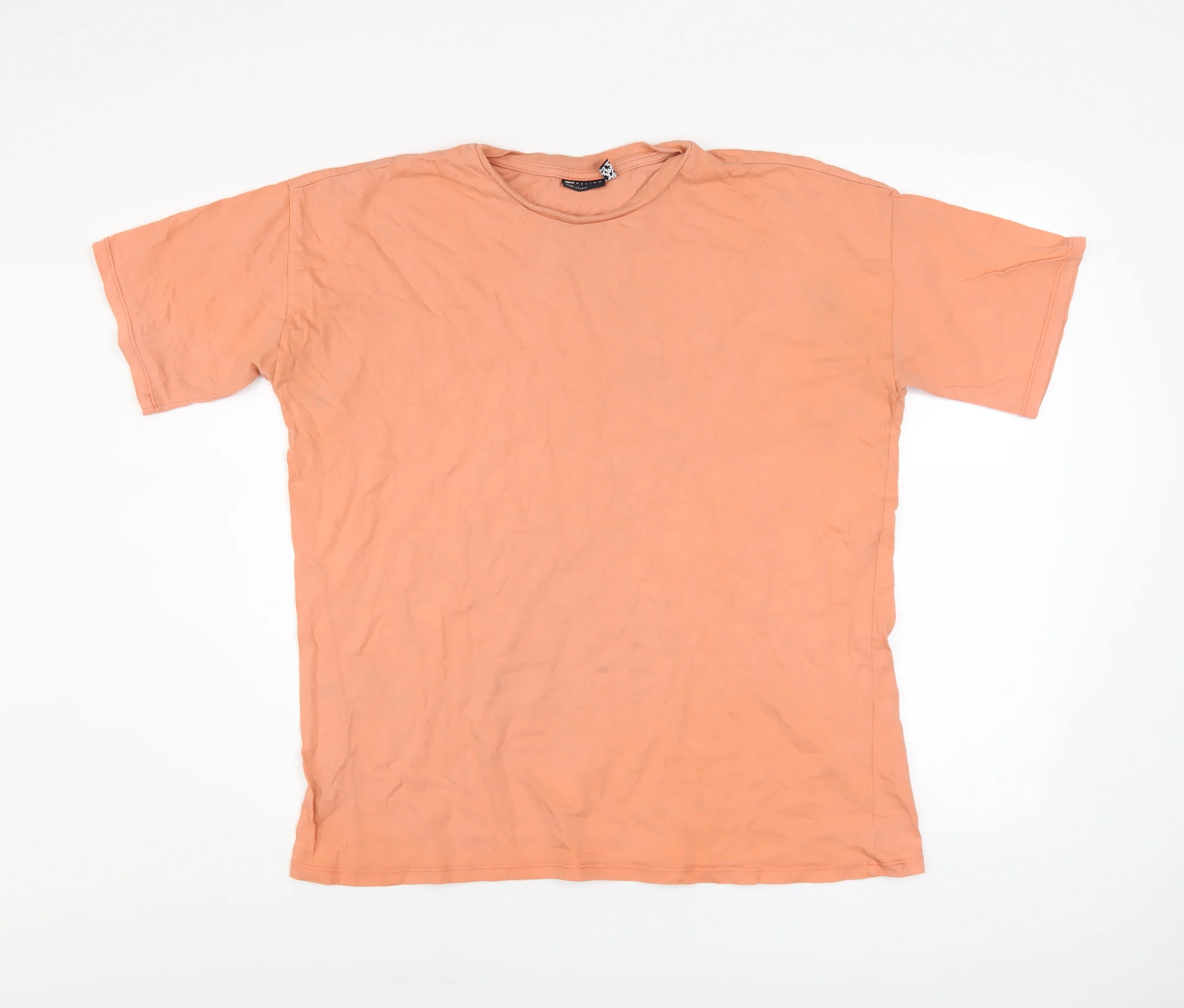 ASOS Women Orange Cotton Graphic T-Shirt Size 8