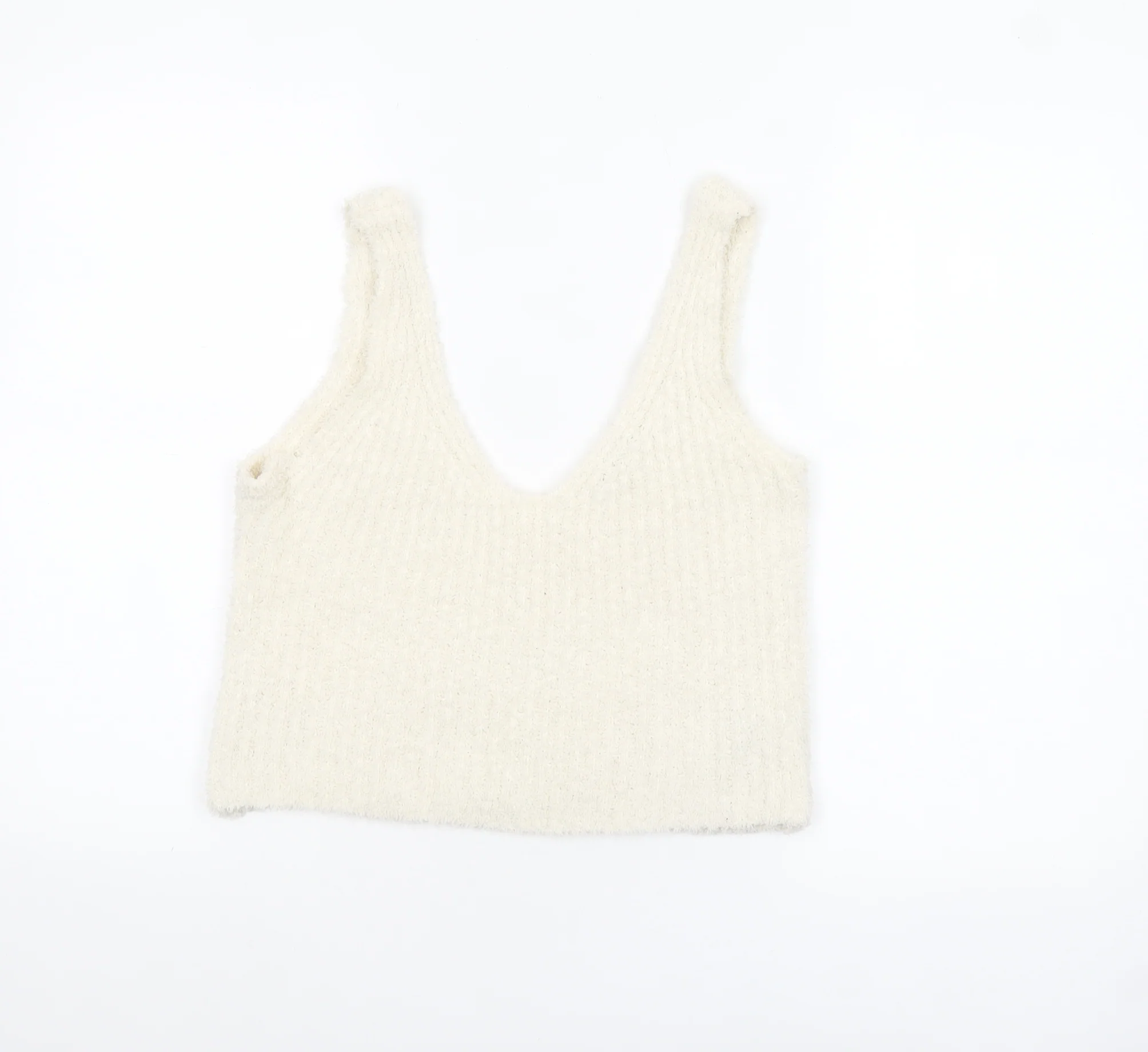 ASOS Women’s Ivory Cropped Knit Tank Top UK 8