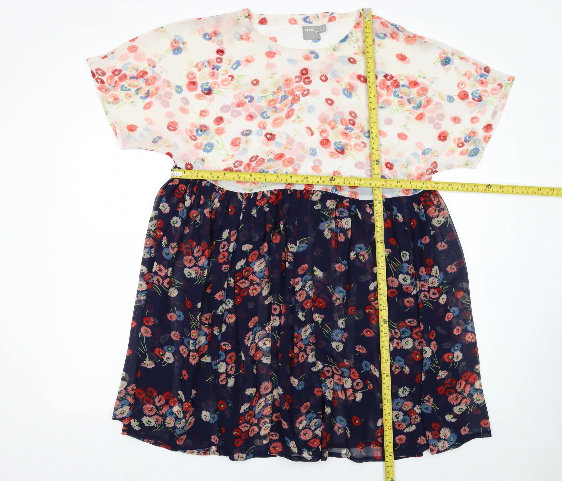 ASOS Women’s Multicoloured Floral Fit & Flare Knee Dress Size 10 - Image 2
