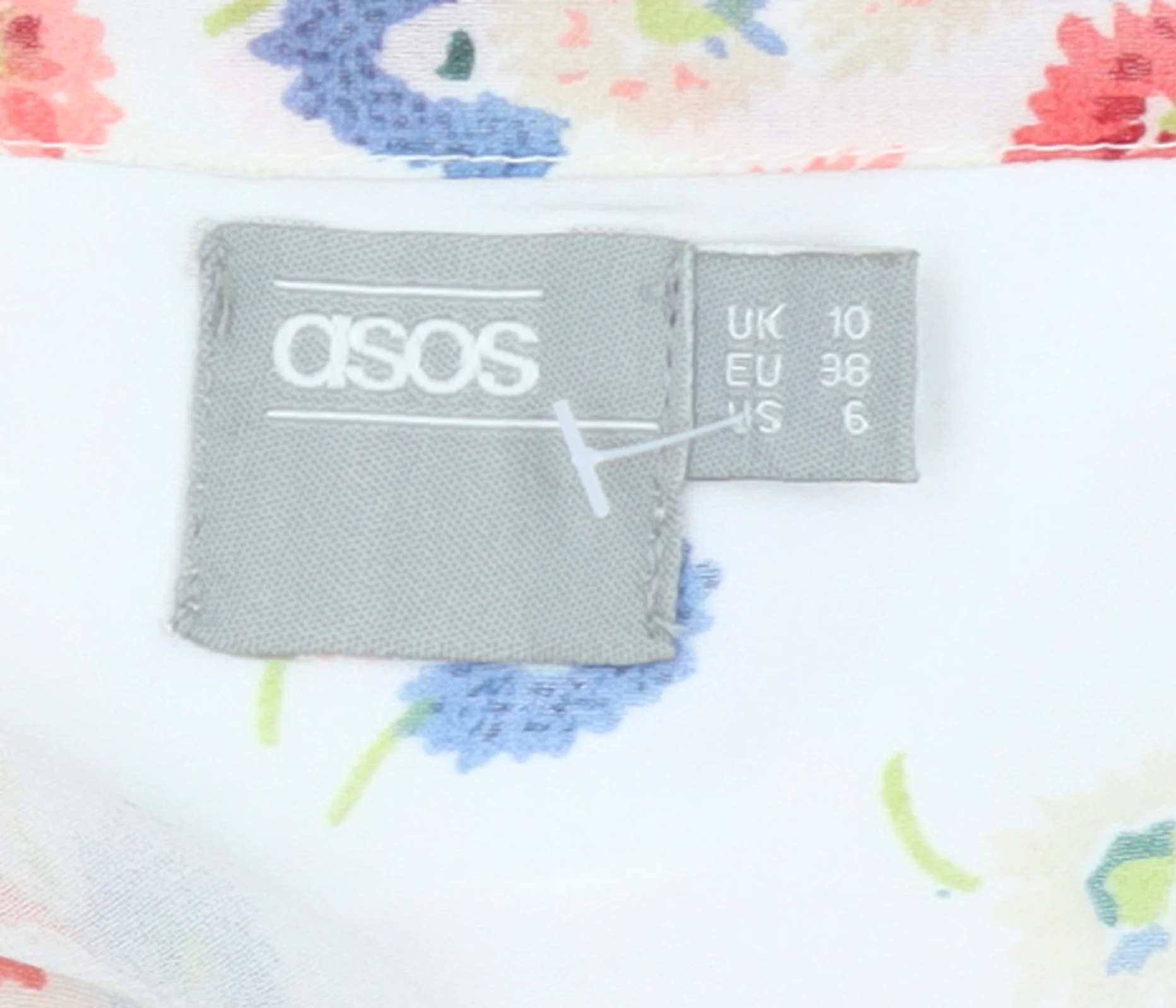 ASOS Women’s Multicoloured Floral Fit & Flare Knee Dress Size 10 - Image 4