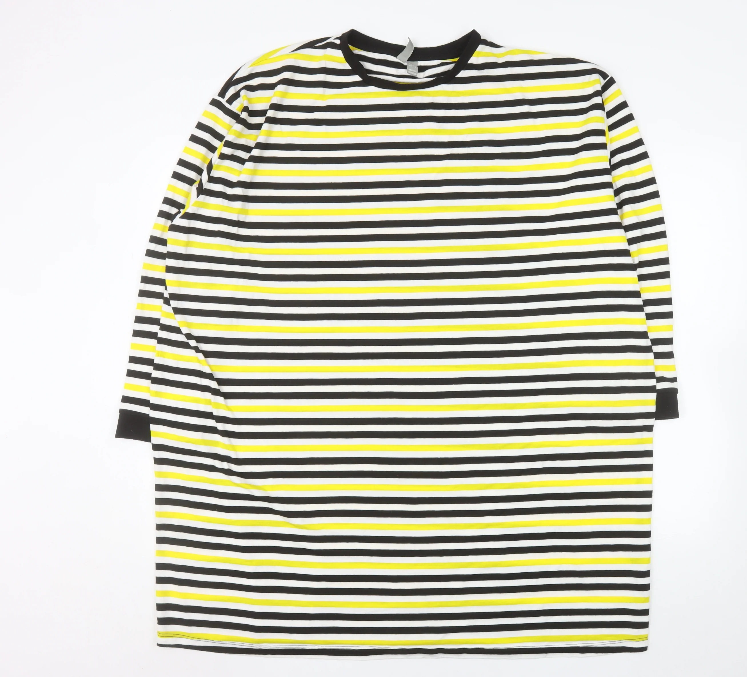 ASOS Women’s Multicoloured Striped Cotton Jersey T-Shirt Dress Size 12
