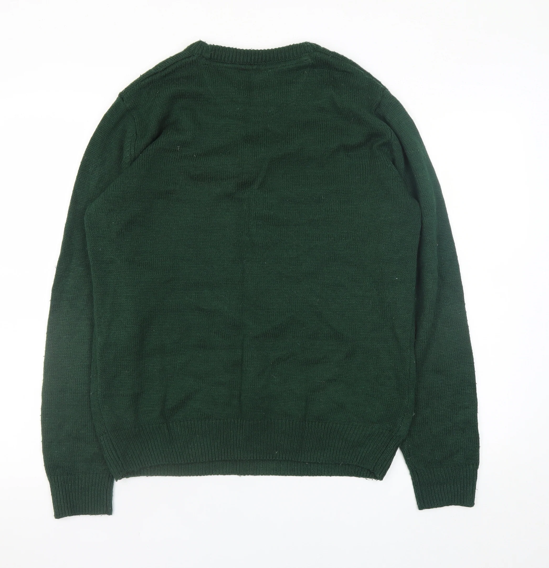 Atlantic Bay Men's Green Christmas Pudding Jumper M Knit Pullover - Image 3