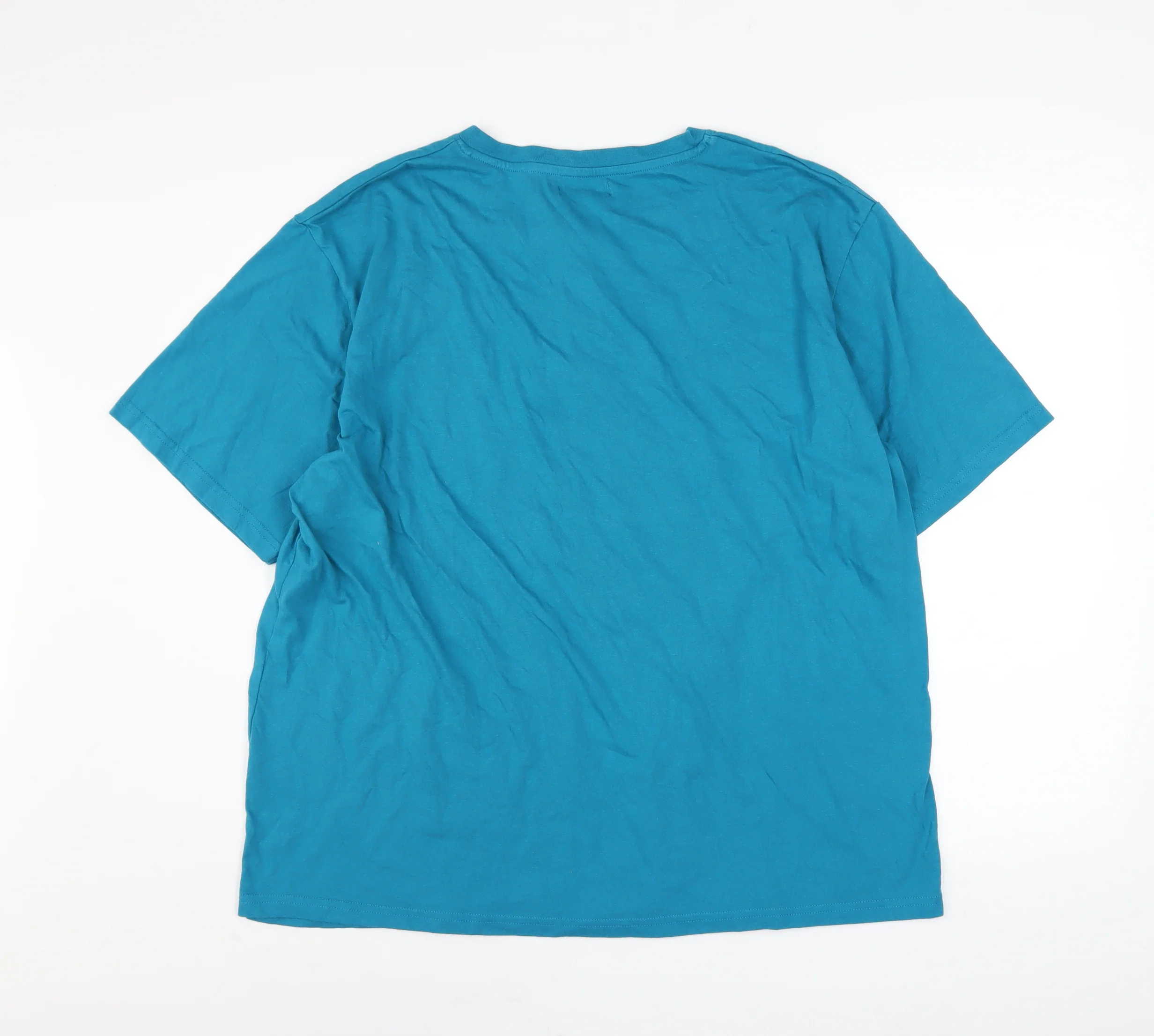 Atlas For Men Men's Blue 2XL Henley T-Shirt with Beach Print - Image 3