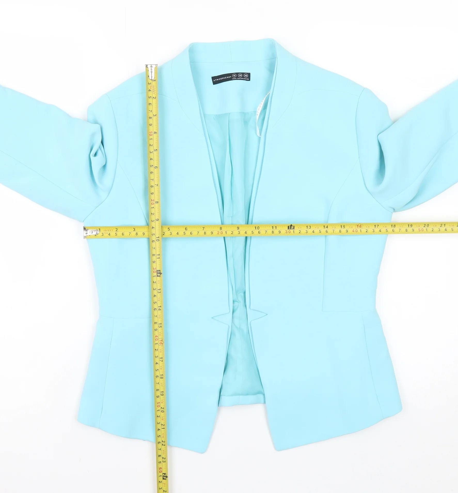 Atmosphere Women Blue Size 10 Tailored Shawl Collar Blazer - Image 2