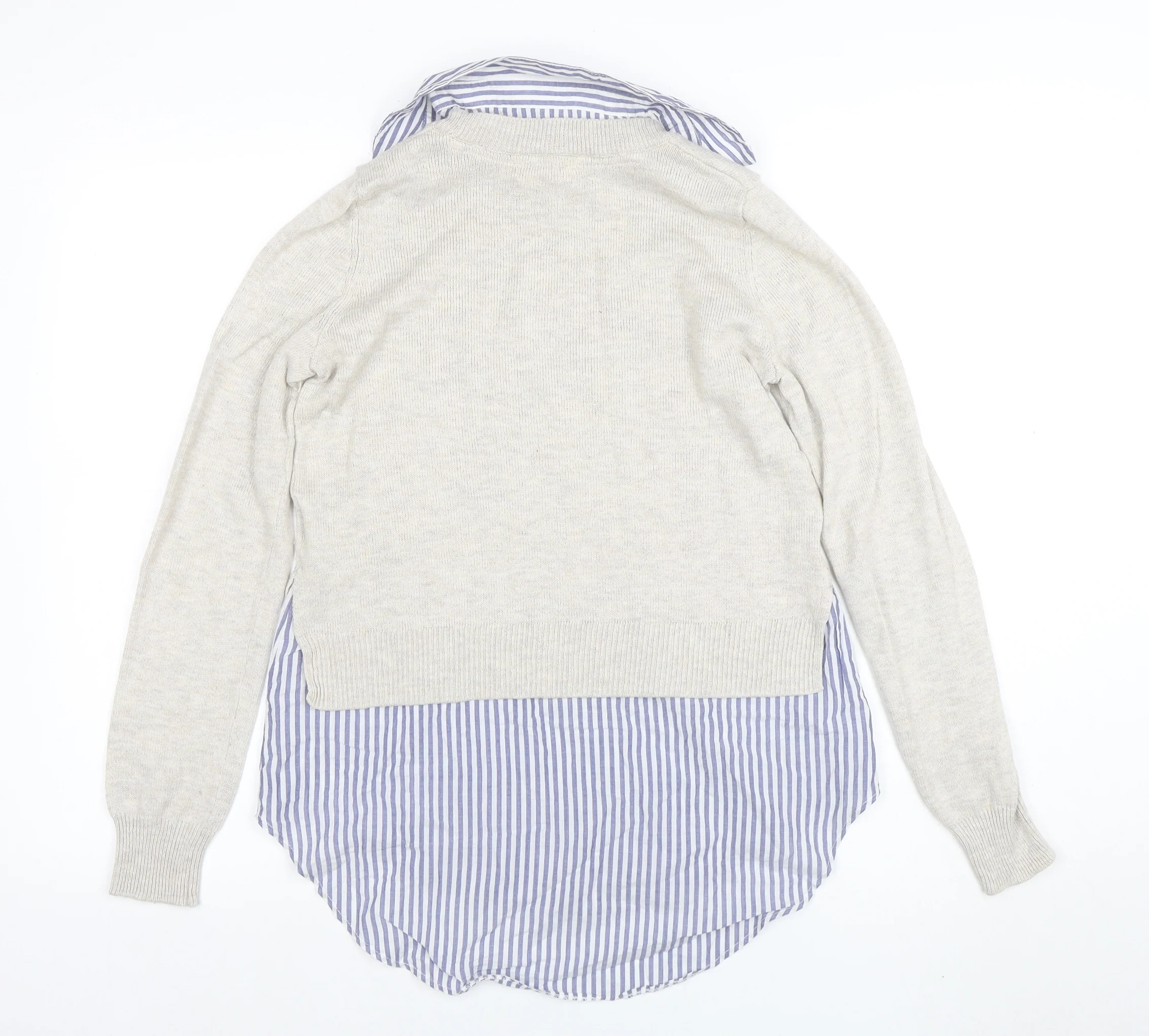 Atmosphere Women’s Beige Collared Pullover Jumper Sweater 2XS - Image 3
