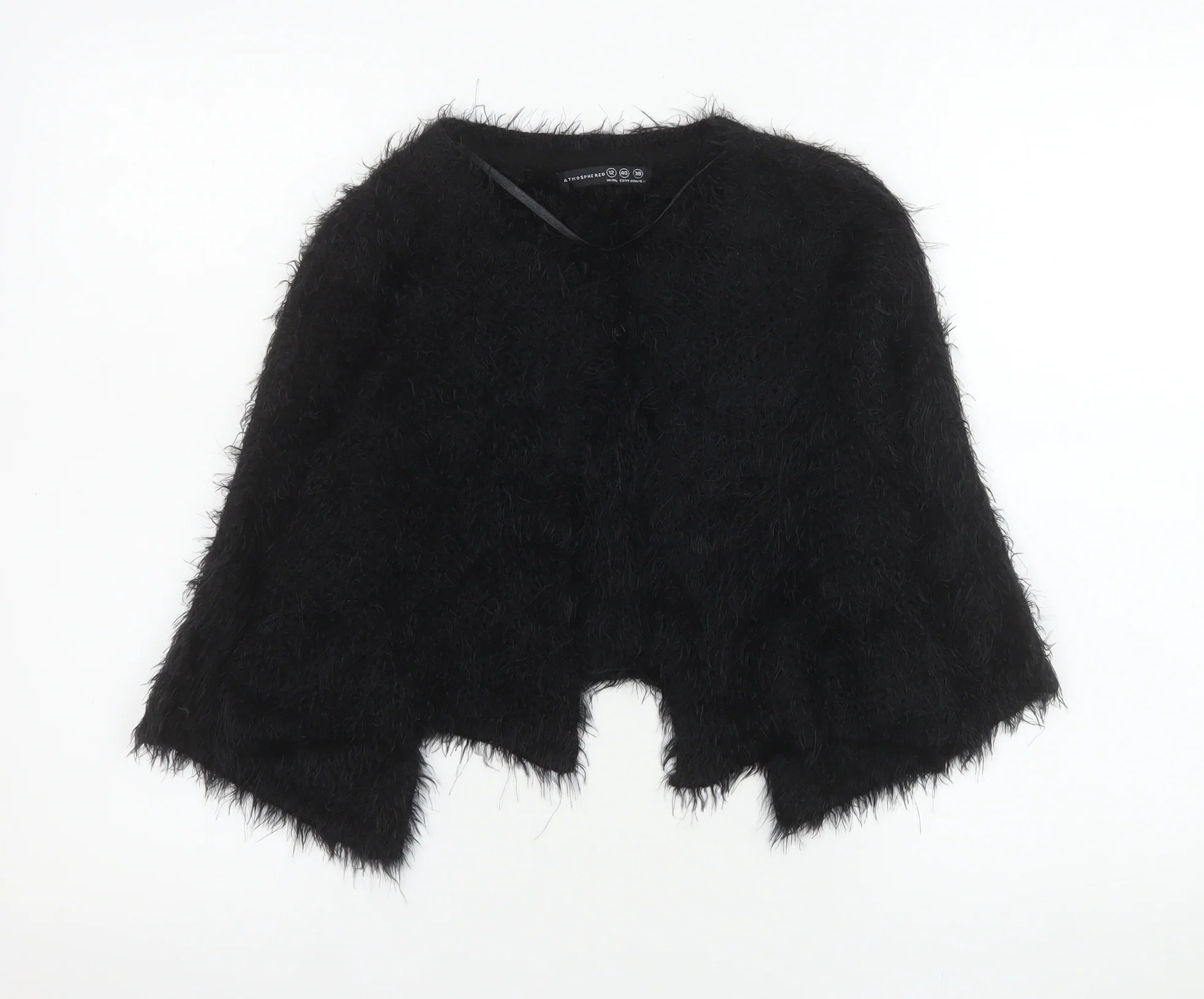 Atmosphere Women’s Black Fluffy Cape Jumper Size 12