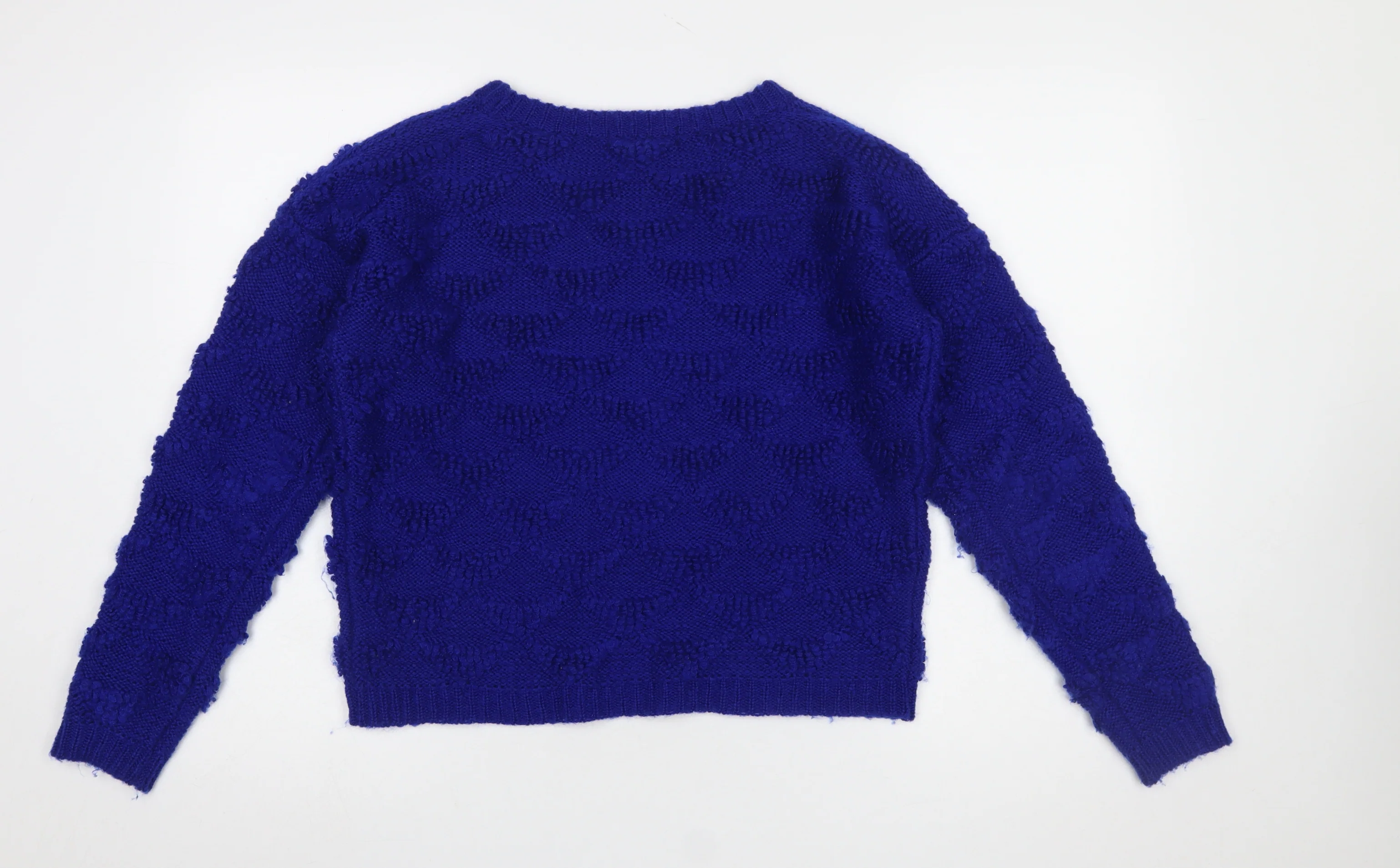 Atmosphere Women's Blue Acrylic Knit Jumper Size 12 - Image 3