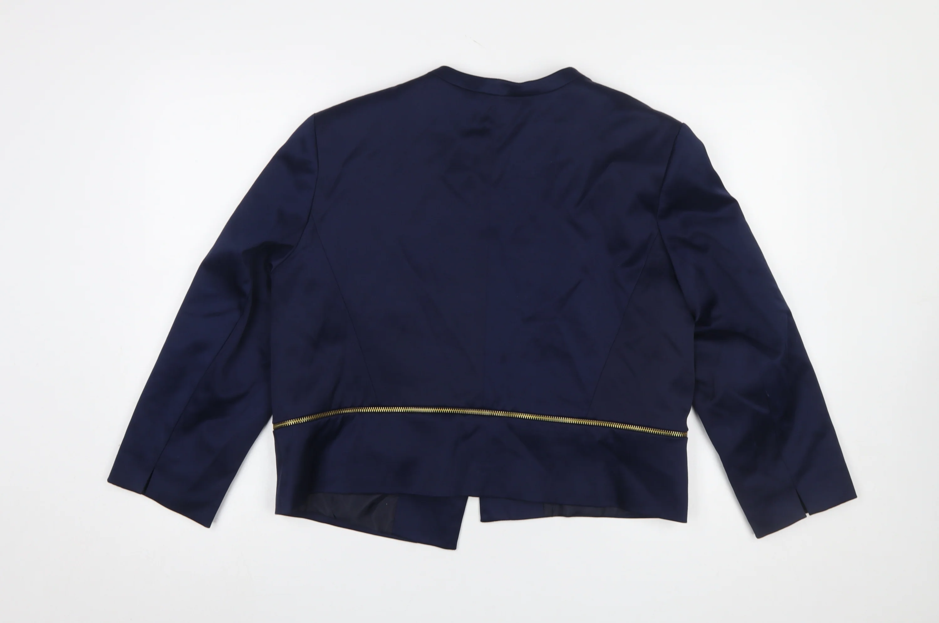 Atmosphere Women's Blue Cropped Shawl Blazer Size 18 - Image 3