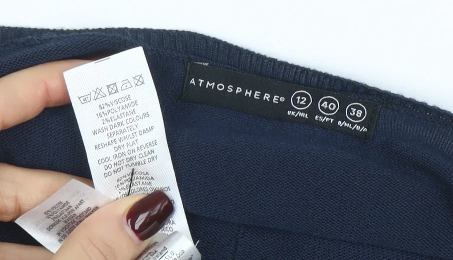 Atmosphere Women's Blue Long Sleeve Knit Blouse Size 12 - Image 4