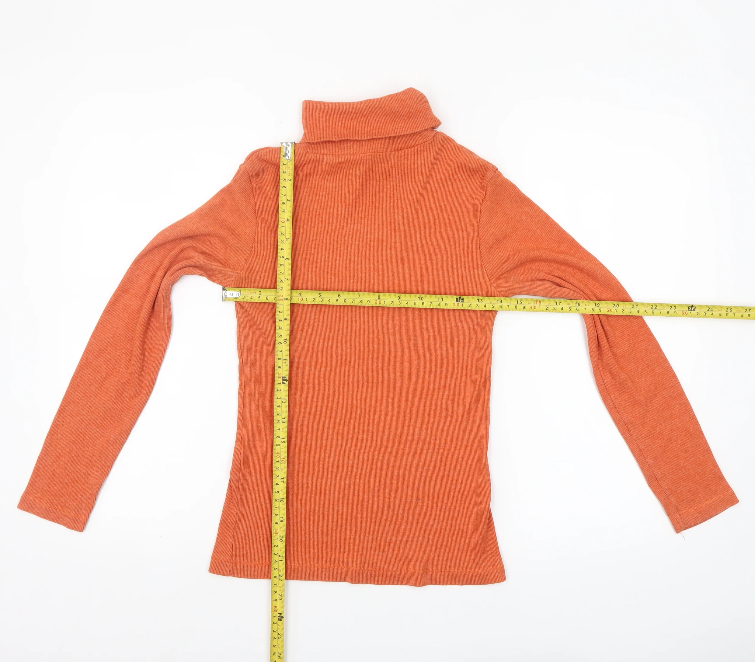 Atmosphere Women's Orange Roll Neck Jersey Top Size 14 - Image 2