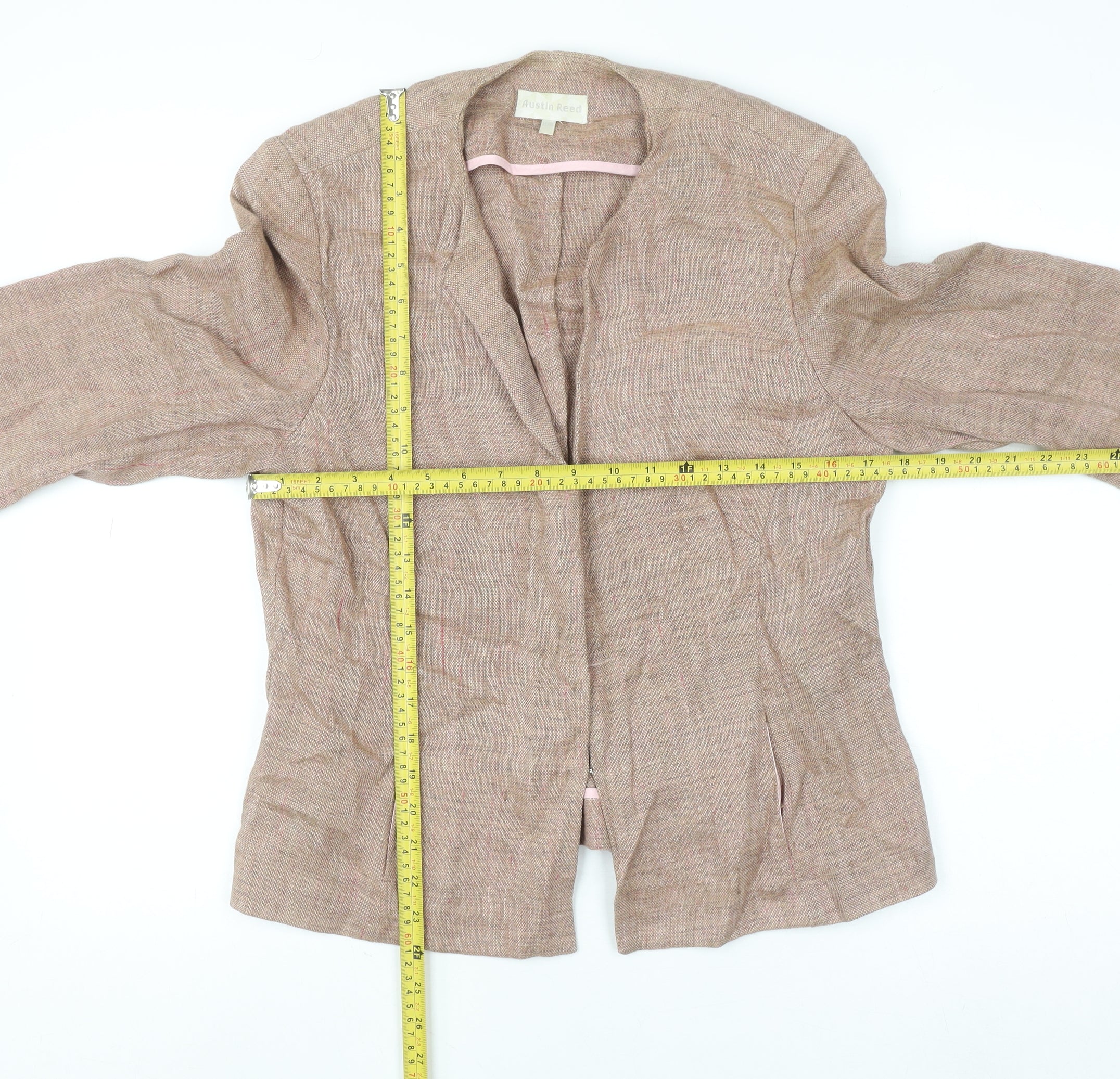 Austin Reed Women’s Beige Linen Suit Jacket Size M Classic Style - Image 2