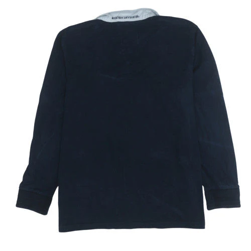 Avenue Men’s Blue 2XL Henley Sweatshirt Long Sleeve Cotton Top - Image 4