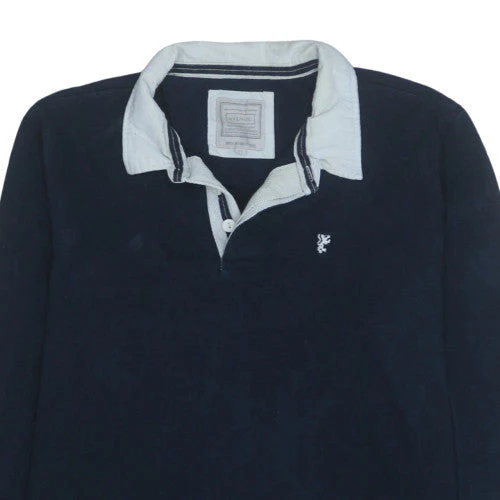 Avenue Men’s Blue 2XL Henley Sweatshirt Long Sleeve Cotton Top - Image 8