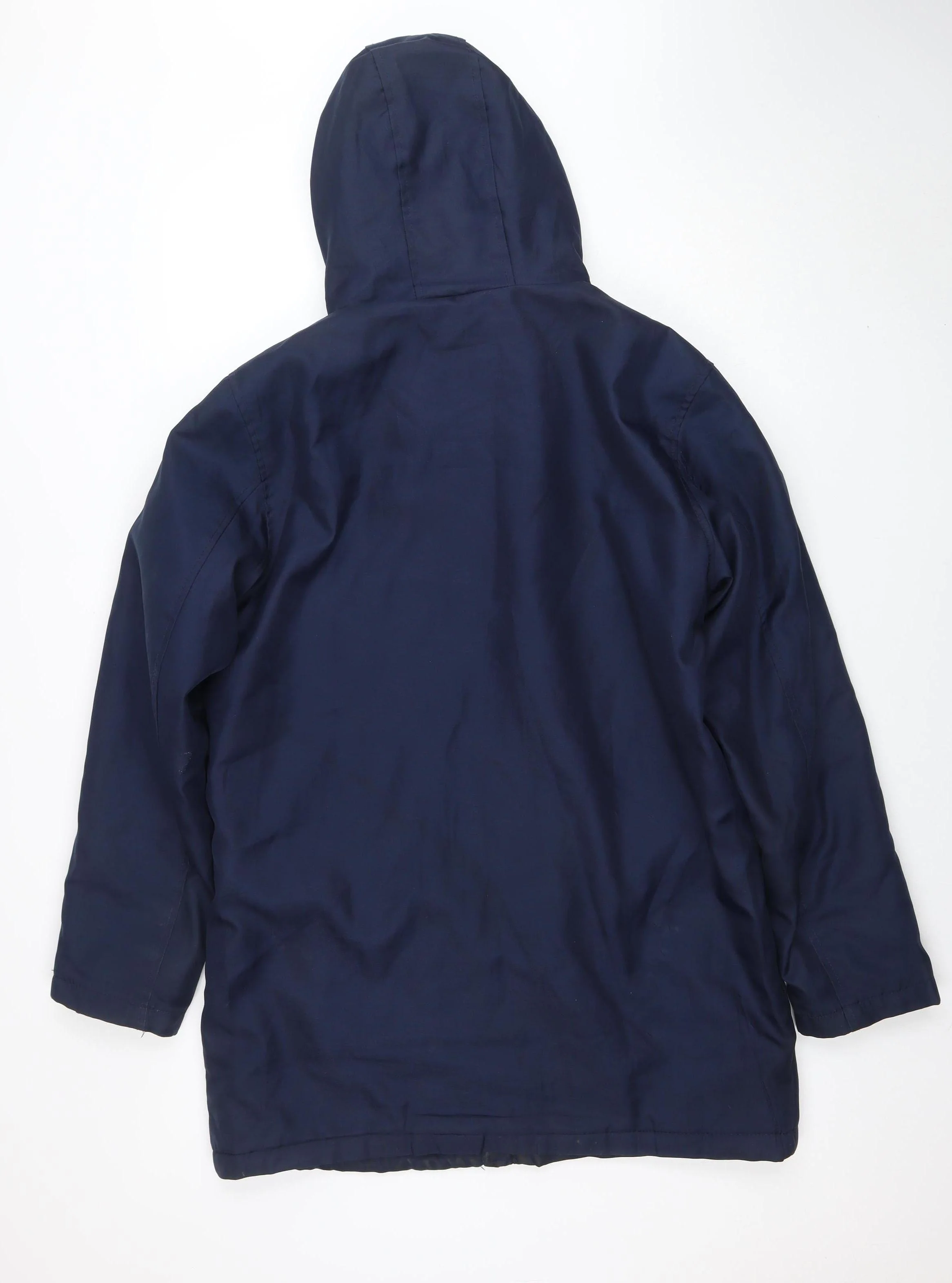 Avenue Men’s Blue Hooded Parka Jacket Size S Polyester Winter Coat - Image 3