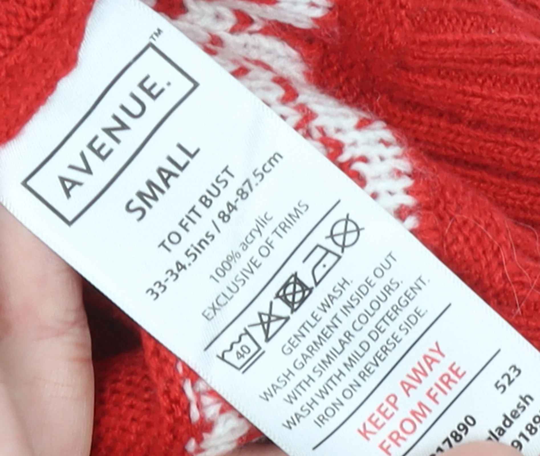 Avenue Women Red Small Reindeer Christmas Pullover Jumper - Image 4