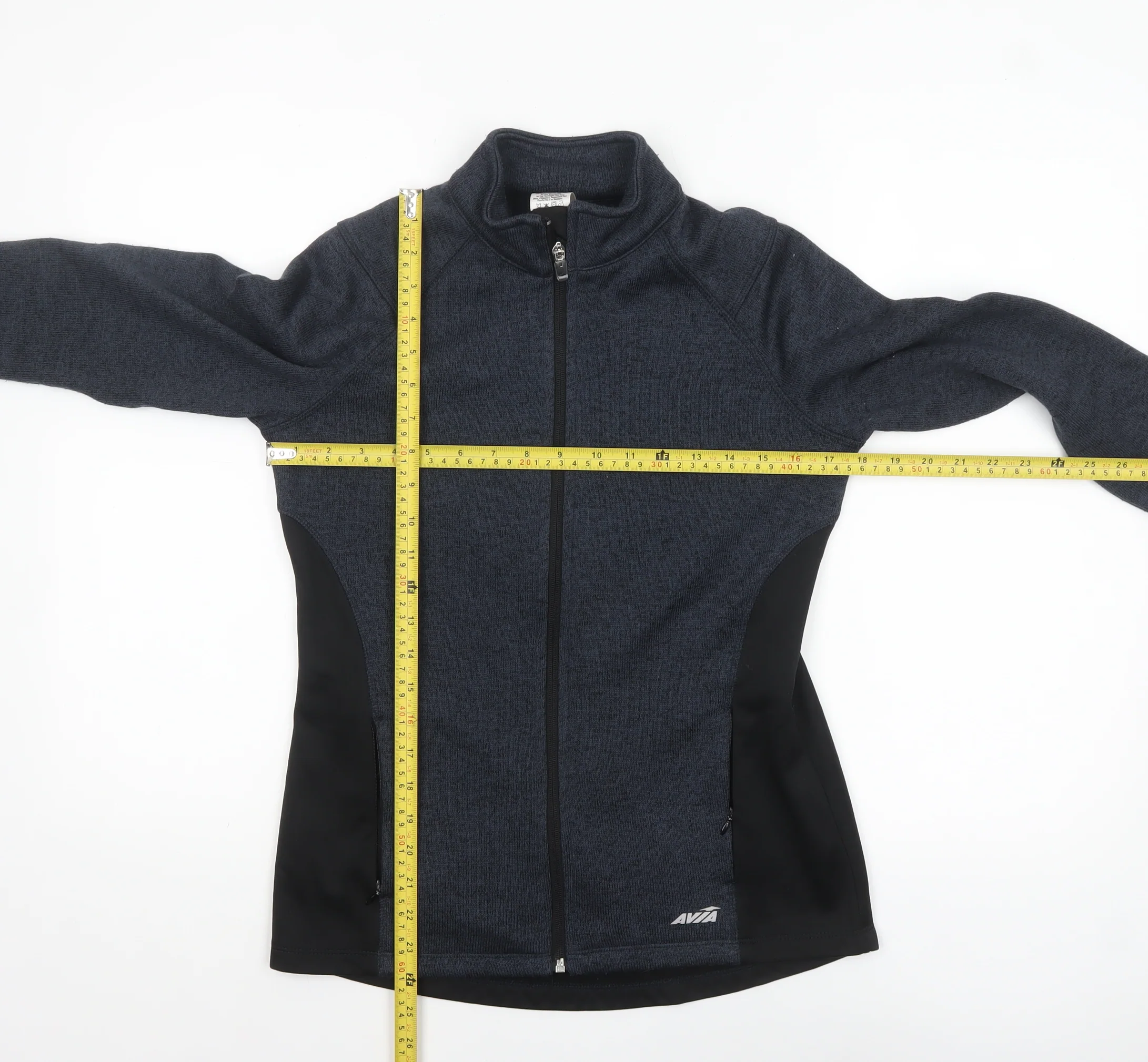 Avia Womens Black Soft Shell Full Zip Sports Jacket Size S - Image 2