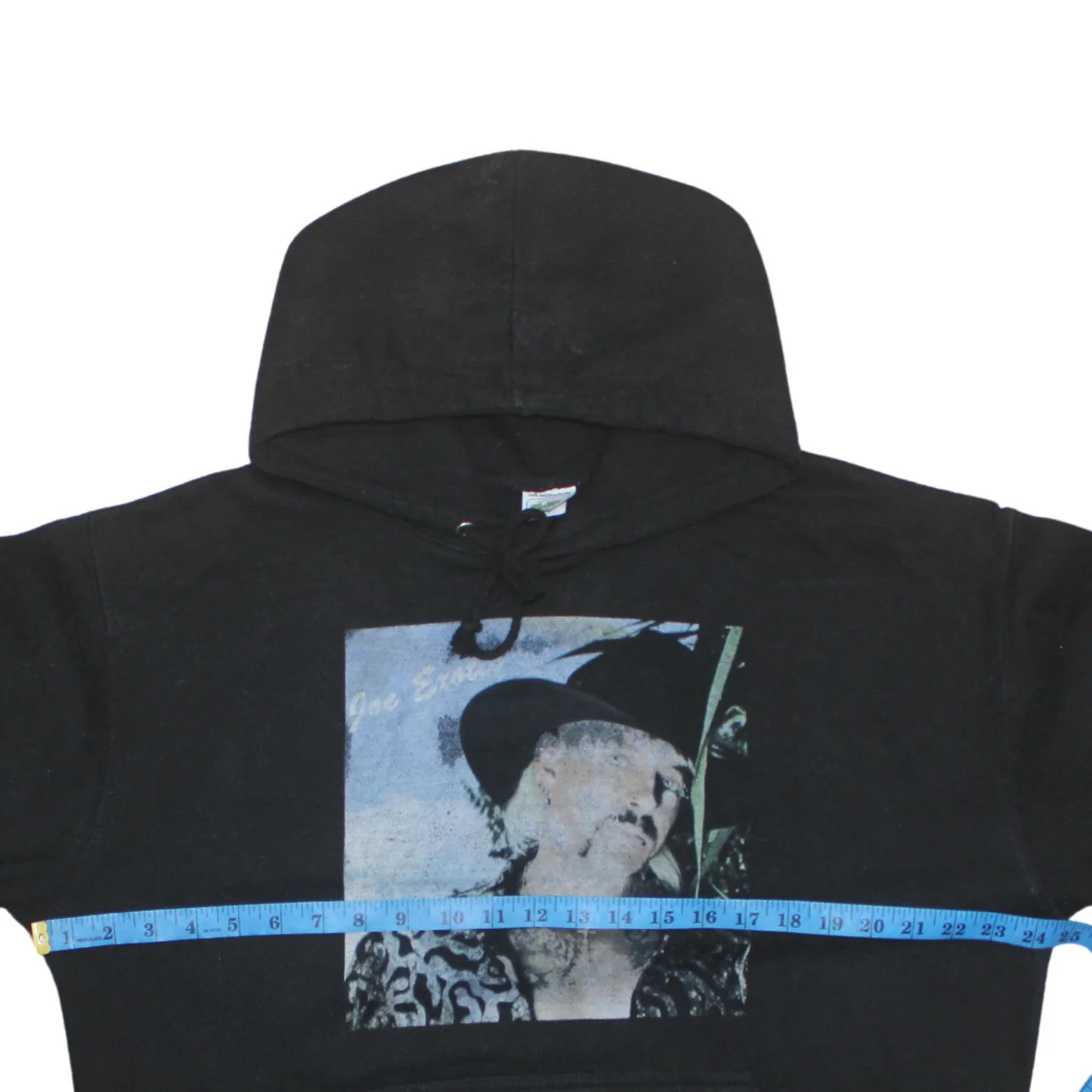 AWDis Mens Black Pullover Hoodie L Graphic Print Hooded Sweatshirt - Image 2