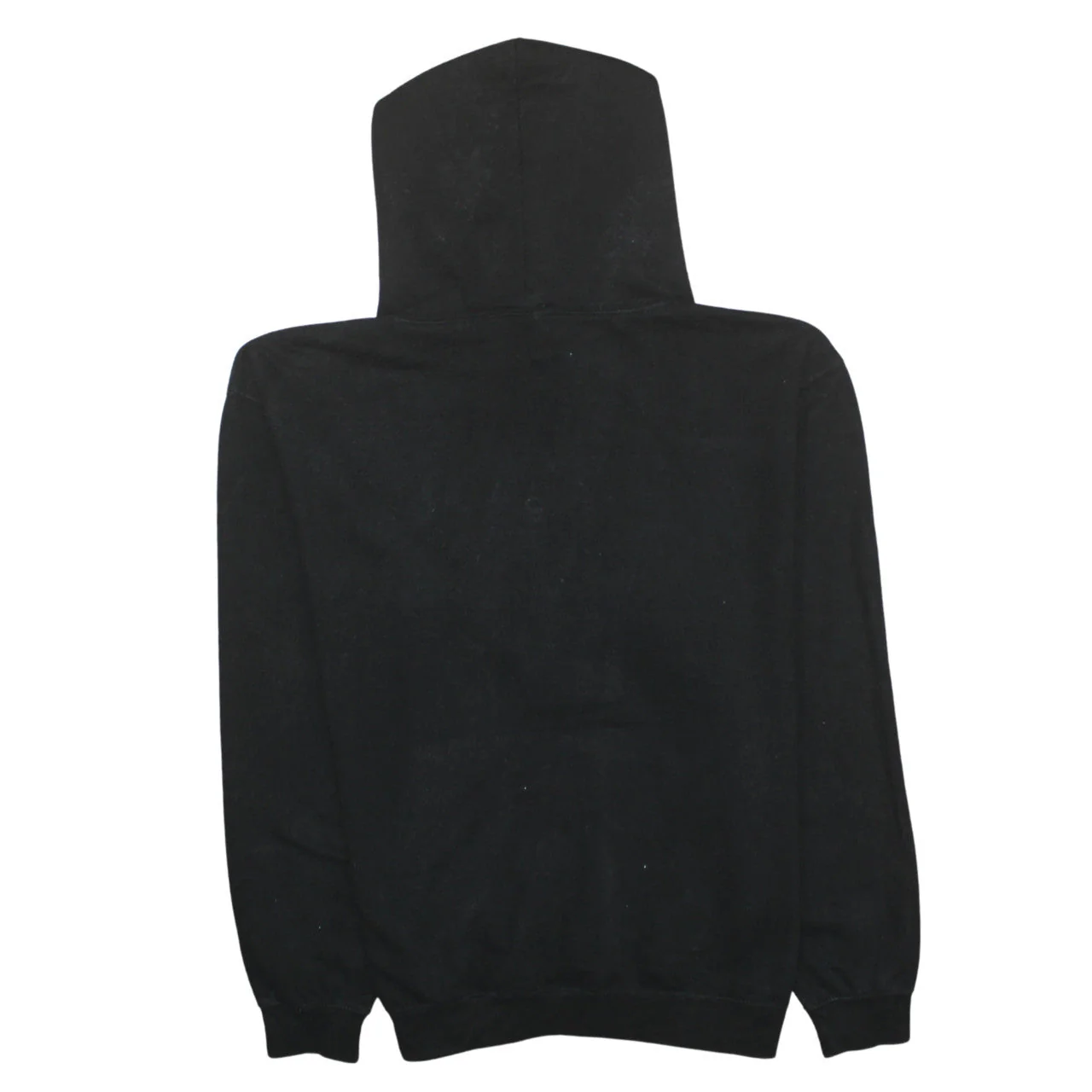 AWDis Mens Black Pullover Hoodie L Graphic Print Hooded Sweatshirt - Image 4