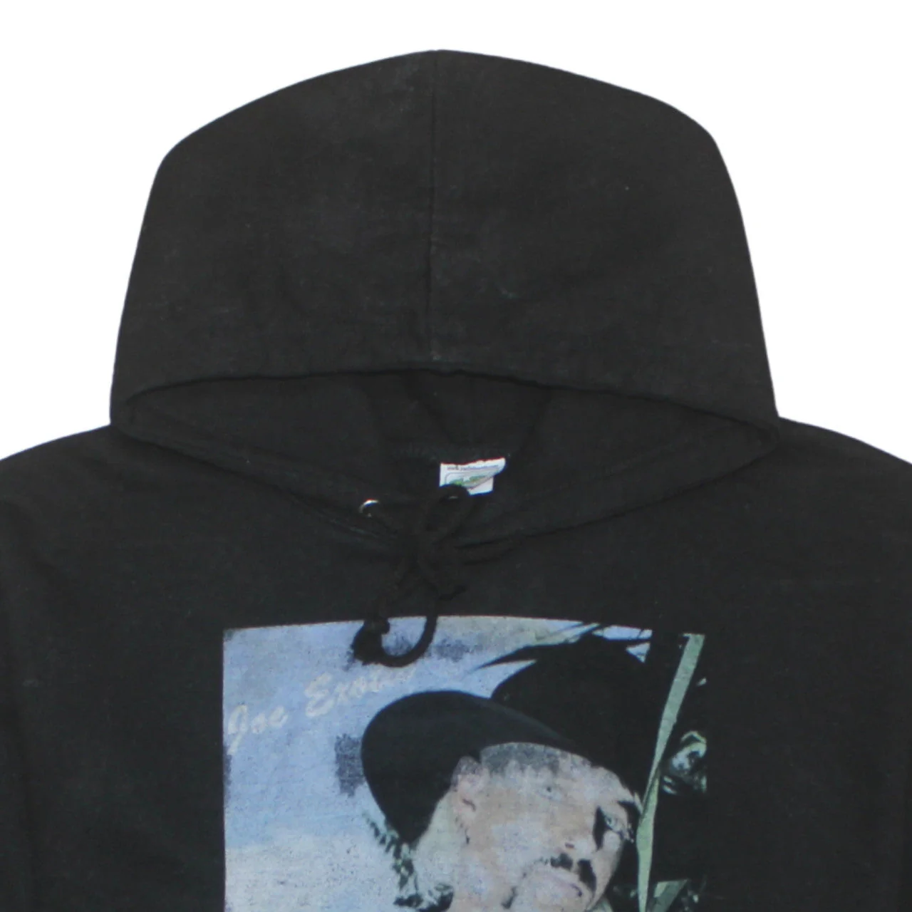AWDis Mens Black Pullover Hoodie L Graphic Print Hooded Sweatshirt - Image 7