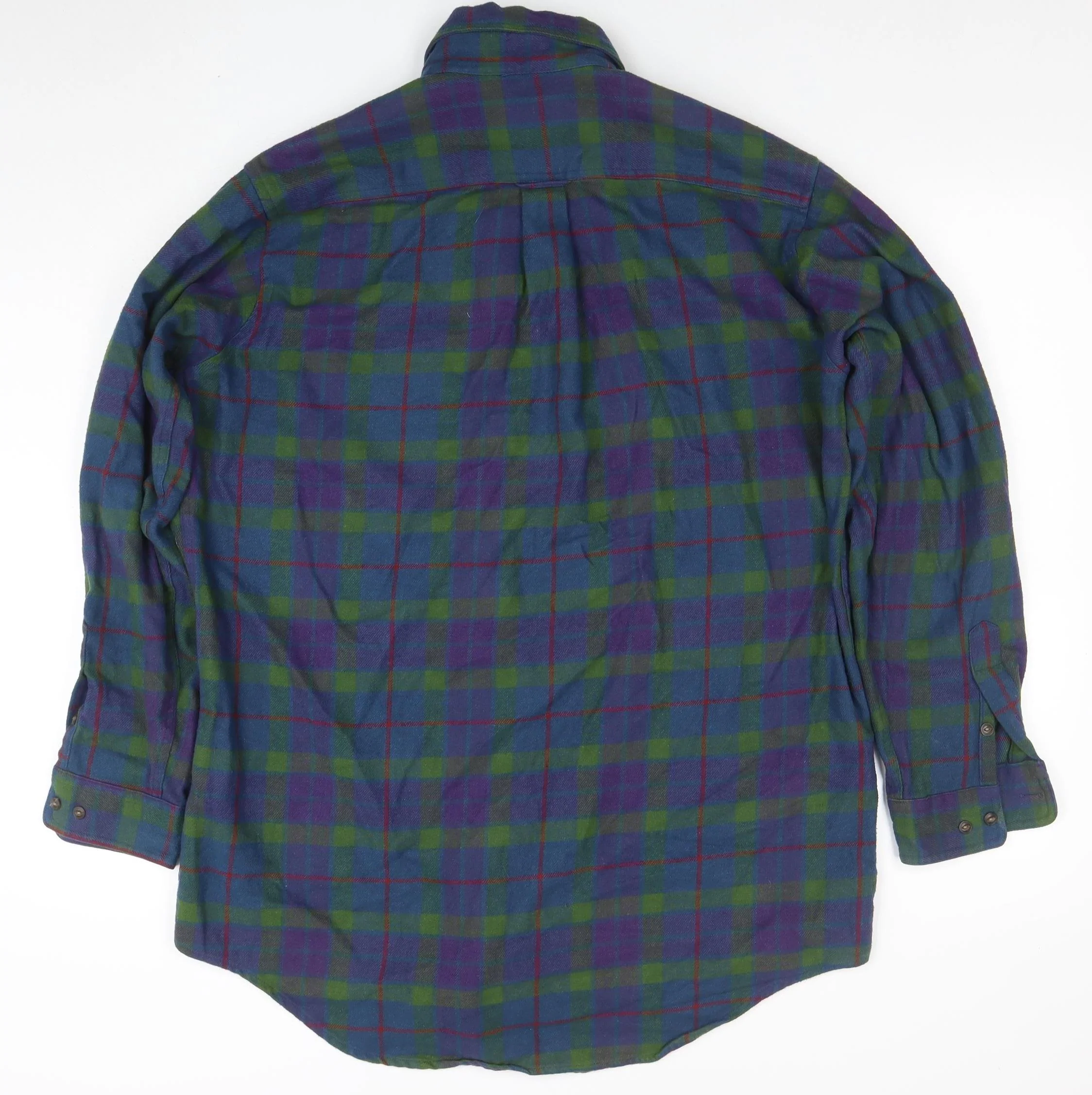 B.D. Baggies Men's Blue Check Flannel Button-Up Shirt Size M - Image 3