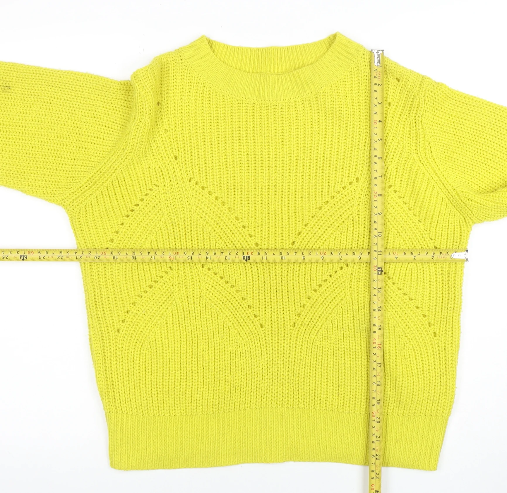 b.young Womens Yellow Acrylic Knit Pullover Jumper L - Image 2