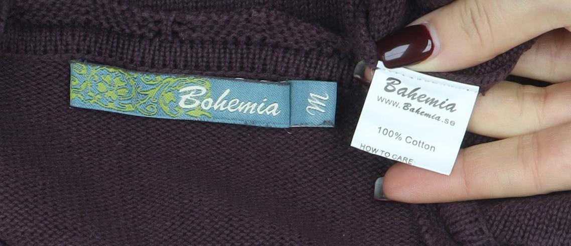 Balcinha Women Brown 3/4 Sleeve Knit Cotton Cardigan M - Image 4
