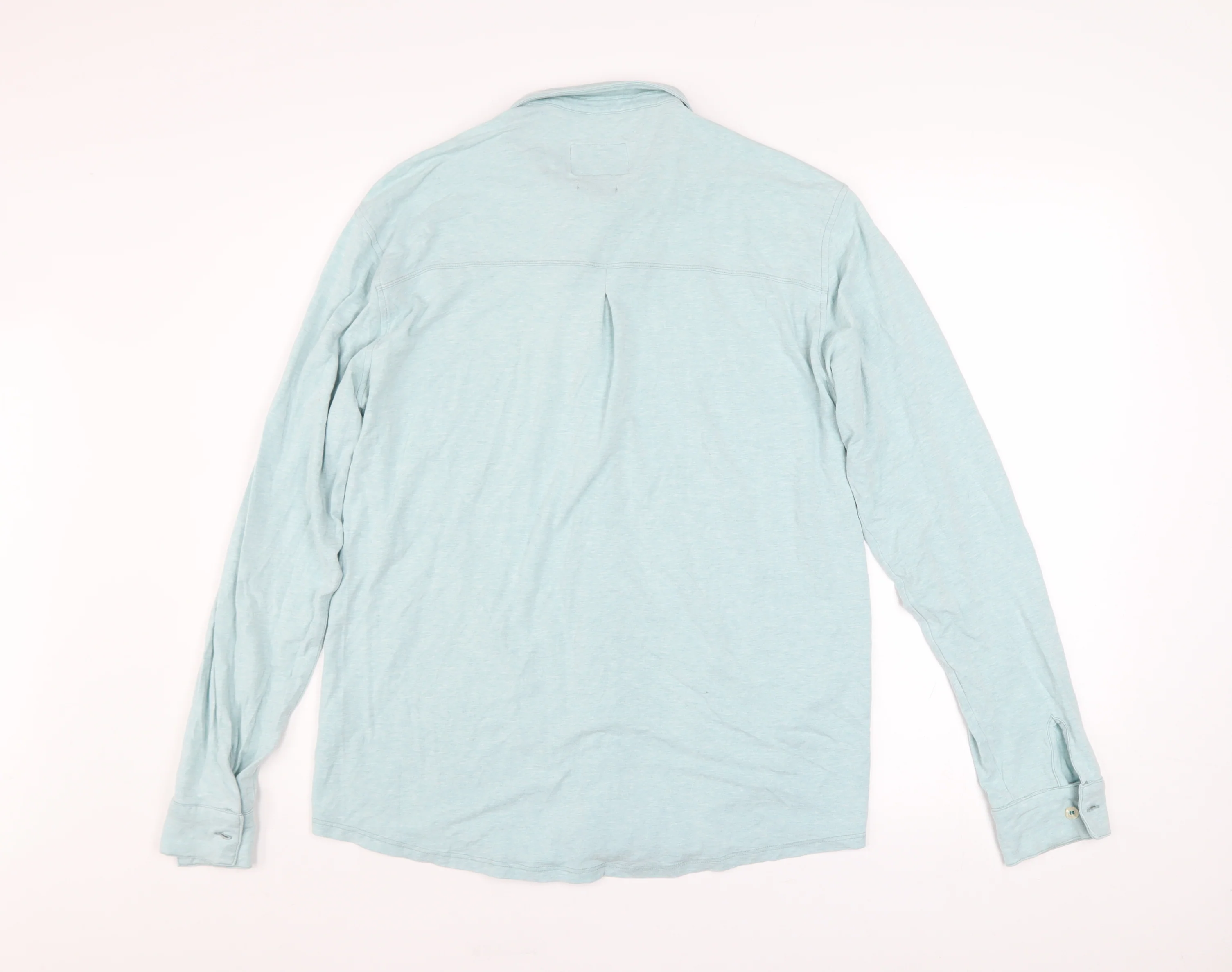 BAM Men's Light Blue Bamboo Long Sleeve Button-Up Shirt M - Image 3