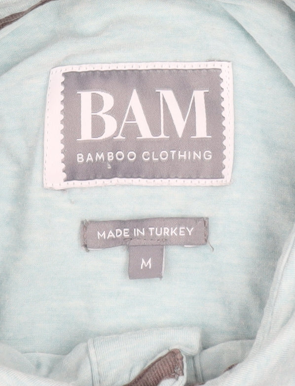 BAM Men's Light Blue Bamboo Long Sleeve Button-Up Shirt M - Image 4