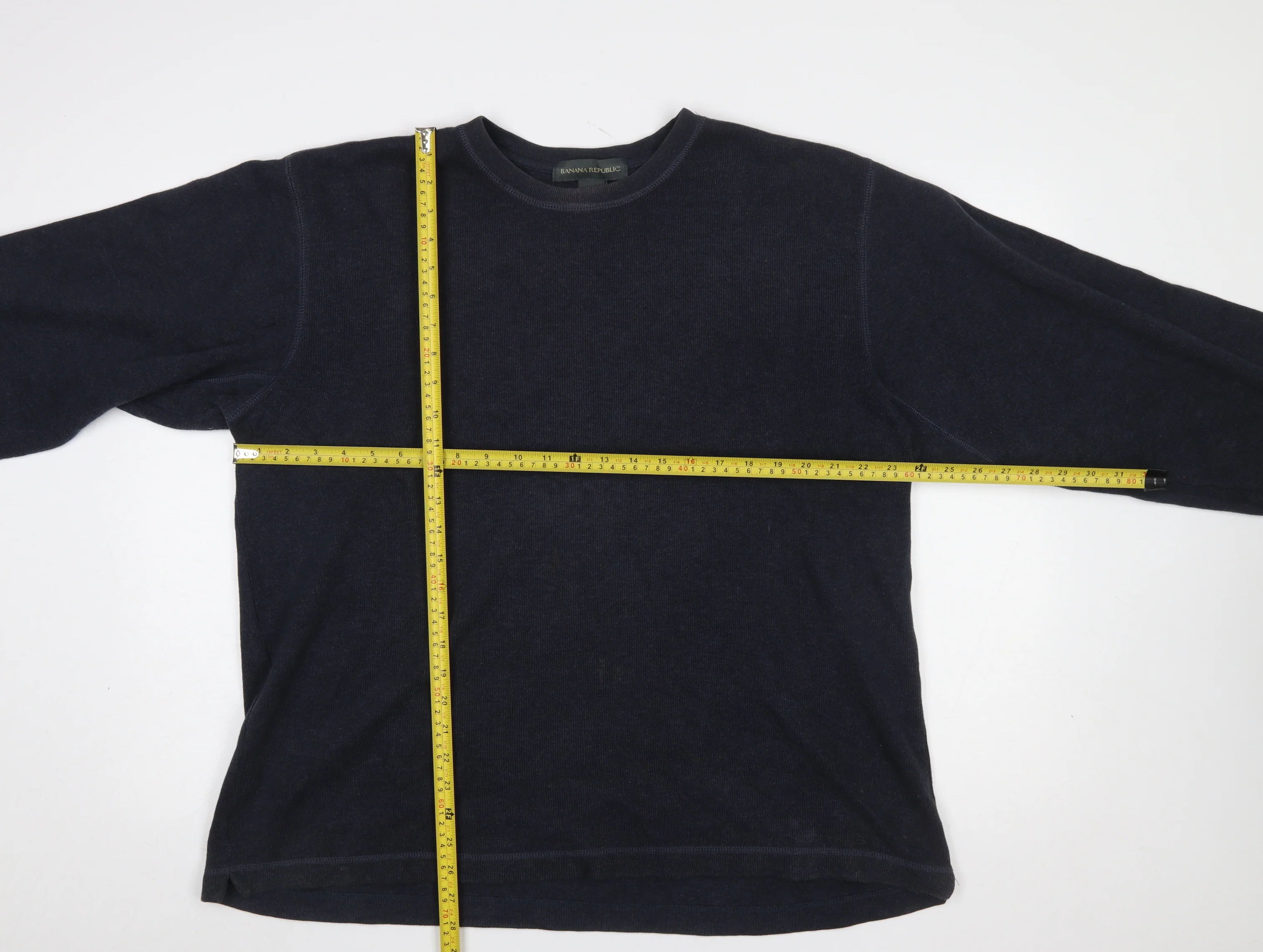 Banana Republic Men's Blue Cotton Crew Neck Pullover Sweatshirt L - Image 2