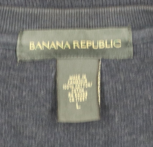 Banana Republic Men's Blue Cotton Crew Neck Pullover Sweatshirt L - Image 4