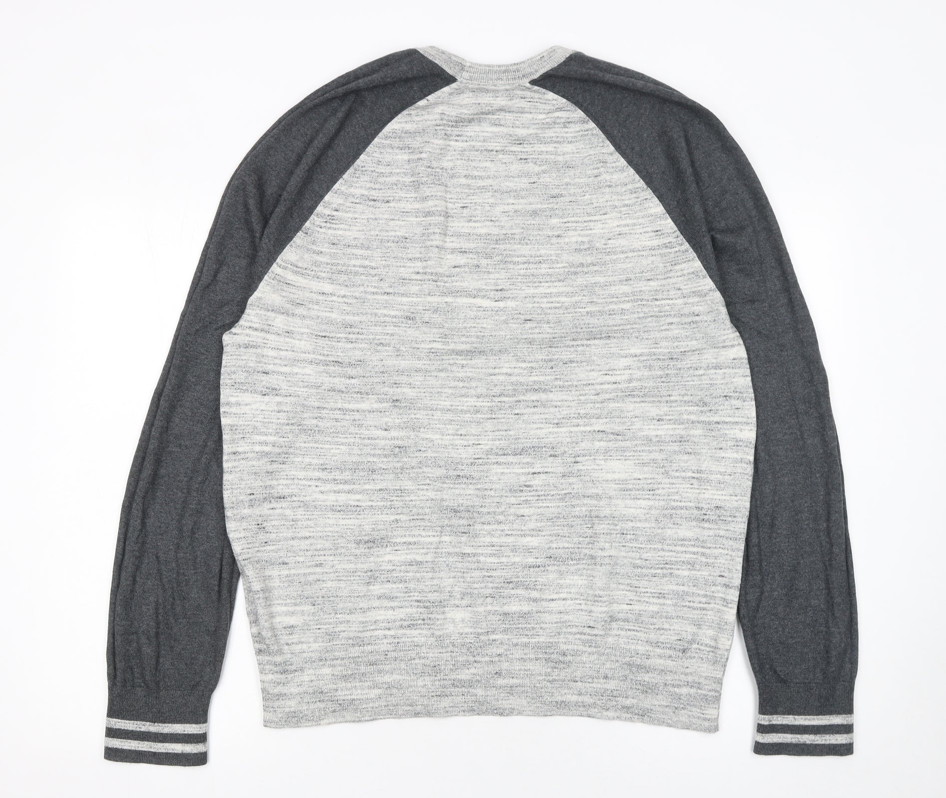 Banana Republic Men's Grey Cotton Crew Neck Pullover Jumper L - Image 3