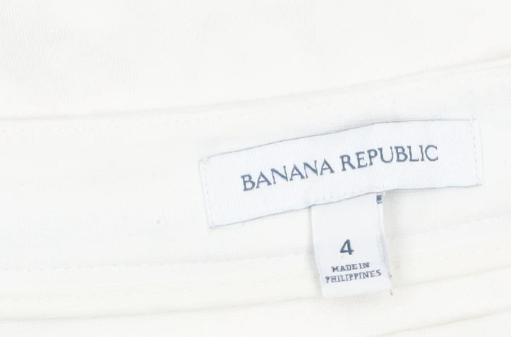 Banana Republic Women’s White Striped Shift Dress Size 8 - Image 5