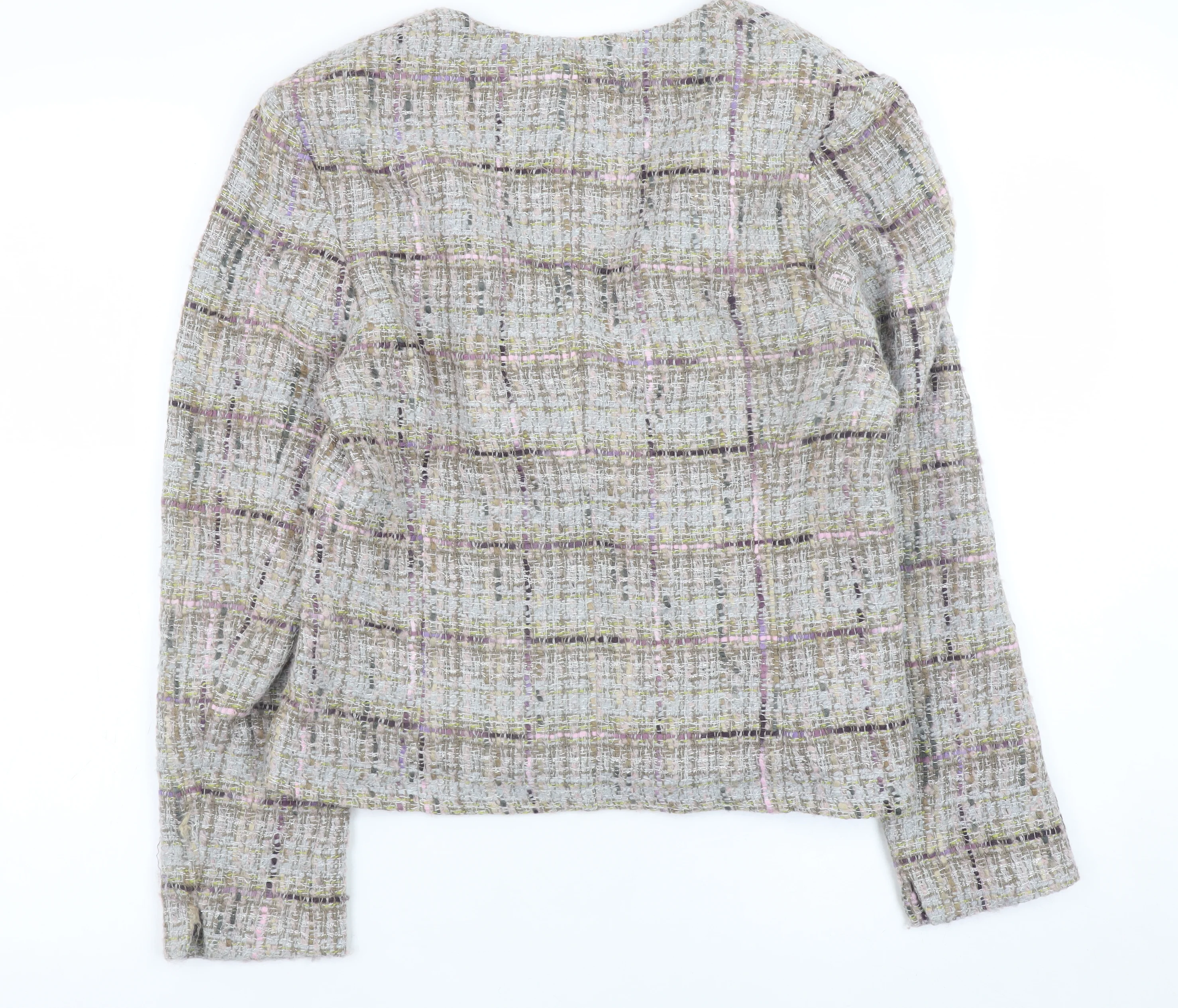 Barbara Lebek Women’s Multicoloured Tweed Jacket Size 12 Classic Style - Image 3