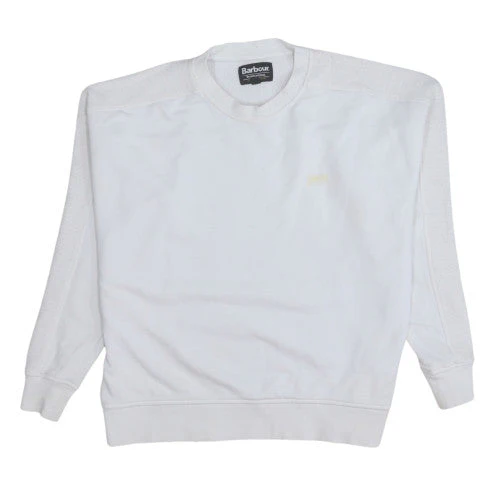 Barbour International Women's White Size 10 Pullover Sweatshirt
