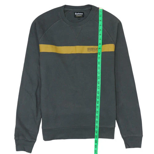 Barbour Mens Grey Logo Crew Neck Sweatshirt M - Image 3