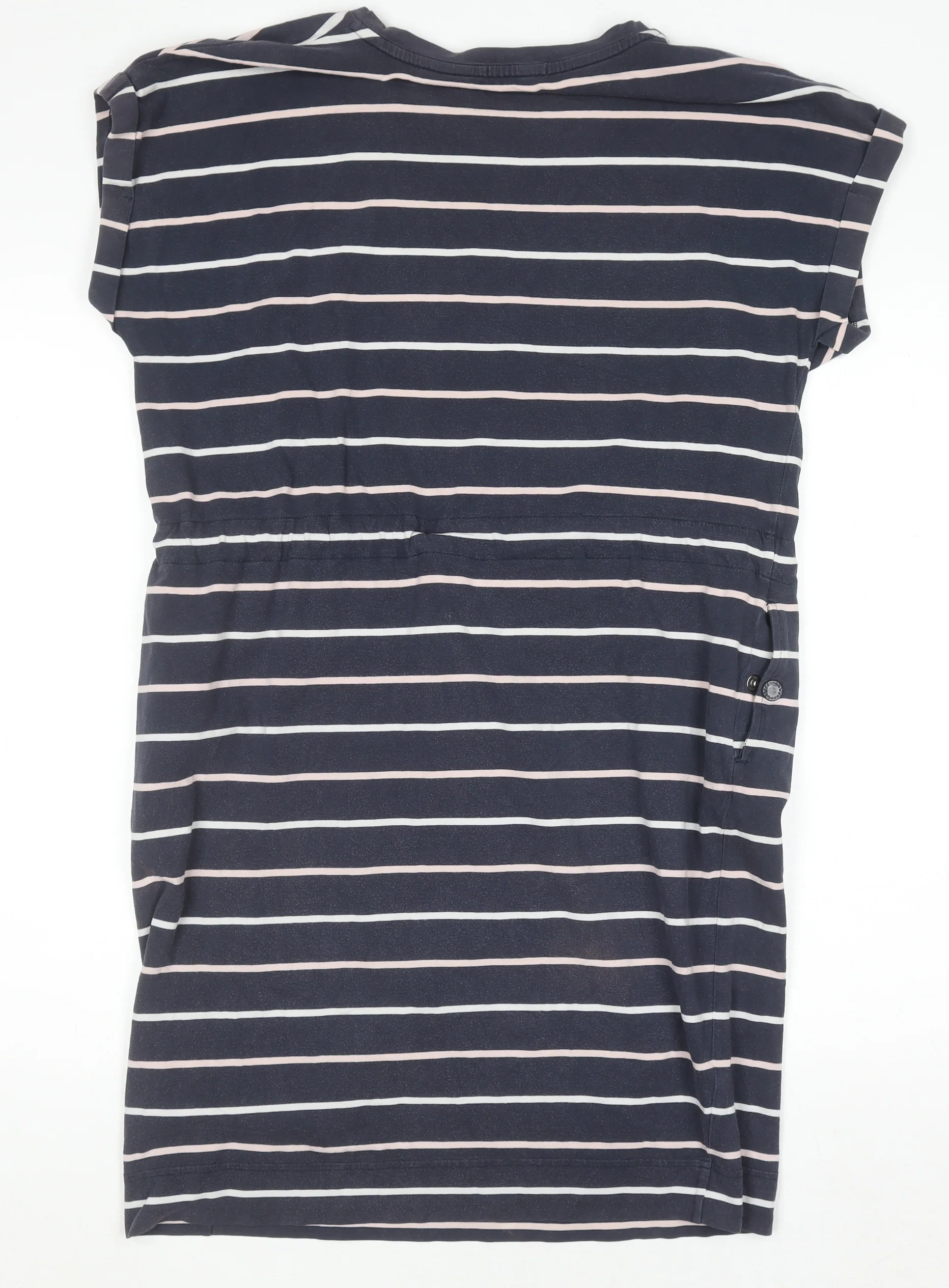 Barbour Womens Blue Striped T-Shirt Dress Size 12 Casual Jersey - Image 3