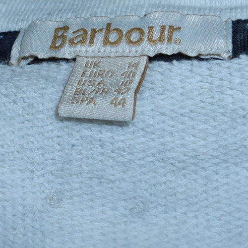 Barbour Women's Light Grey Anchor Print Cotton Sweatshirt UK 14 - Image 5