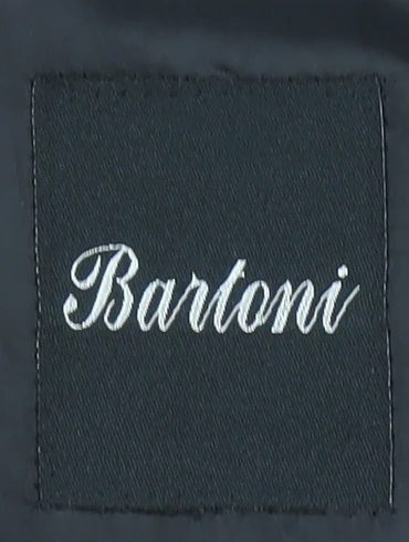 Bartoni Men's Black Pinstripe 42R Classic 2-Button Suit Jacket - Image 4