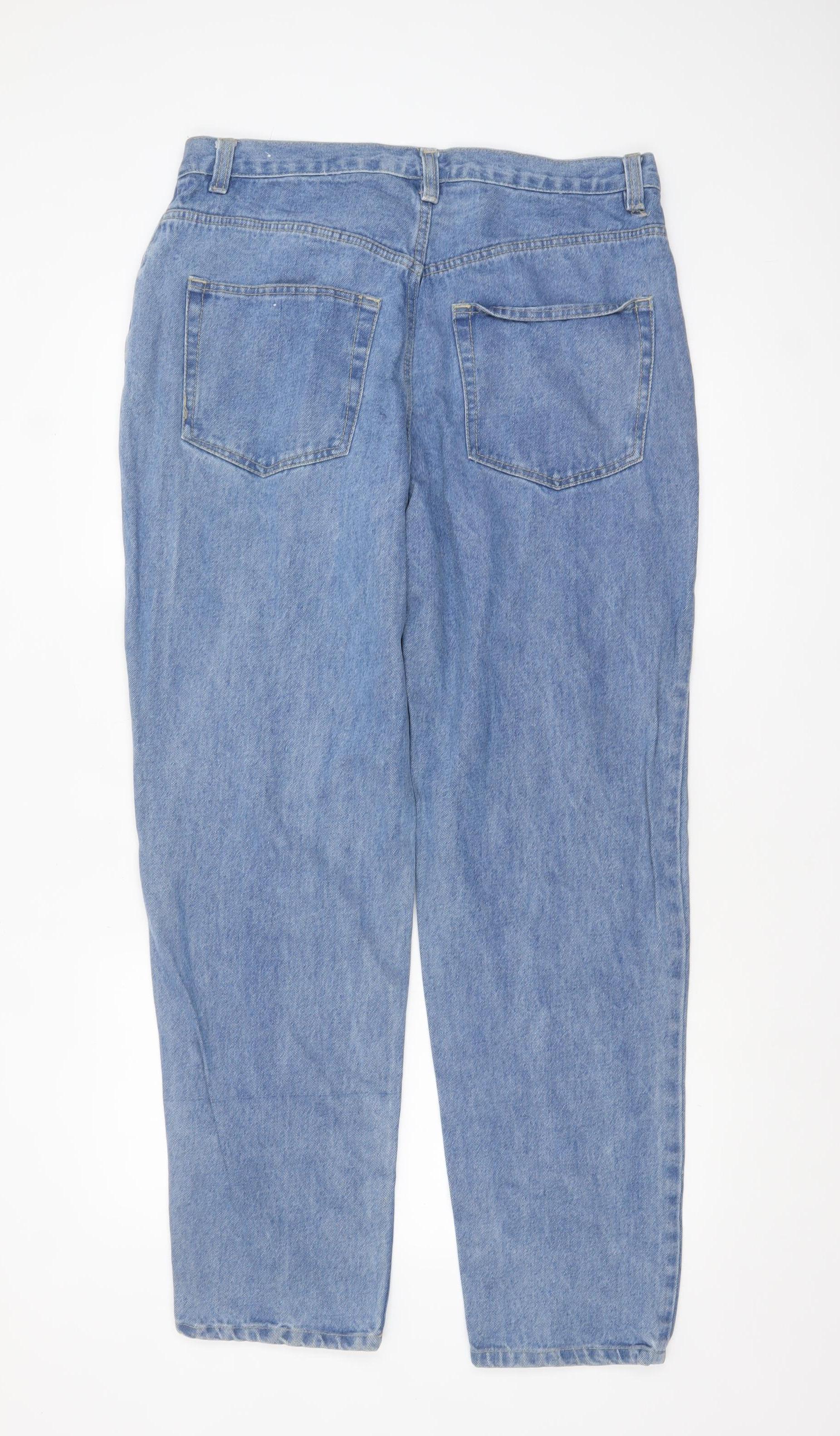 Basic Concepts Mens Blue Straight Jeans 34W 32L Cotton Denim - Image 3