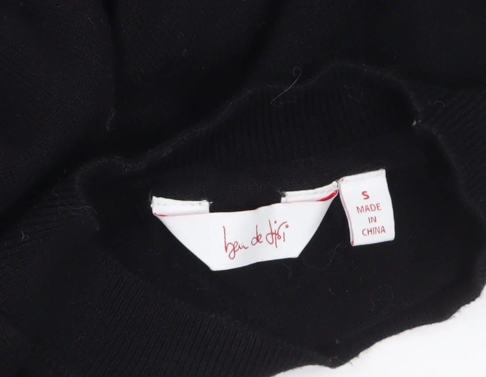 Bau de Fiori Women’s Black Sequin Dog Cotton Viscose Jumper Size S - Image 5