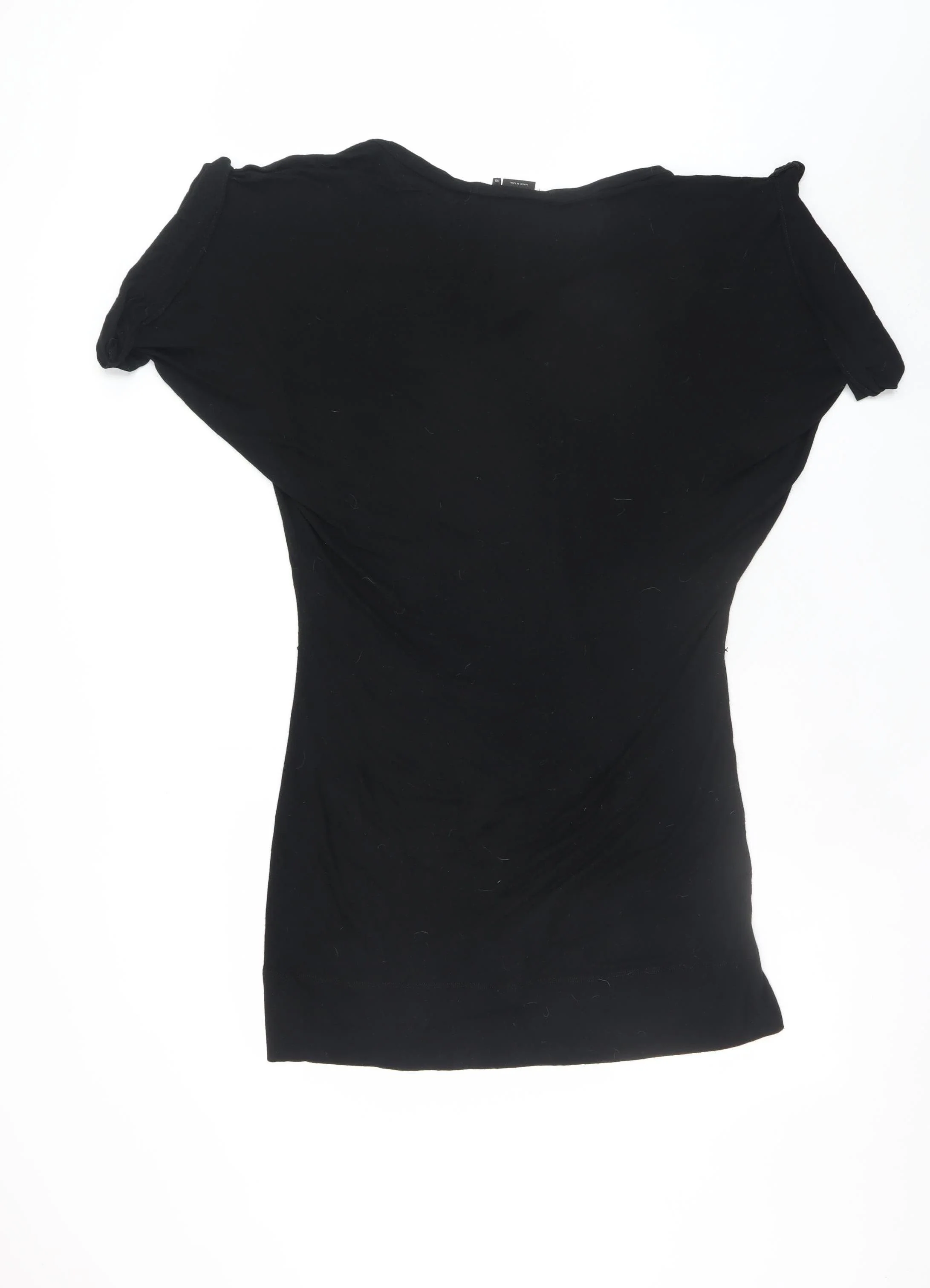 BCBGMAXAZRIA Women's Black XS Bodycon Short Sleeve Jersey Dress - Image 3