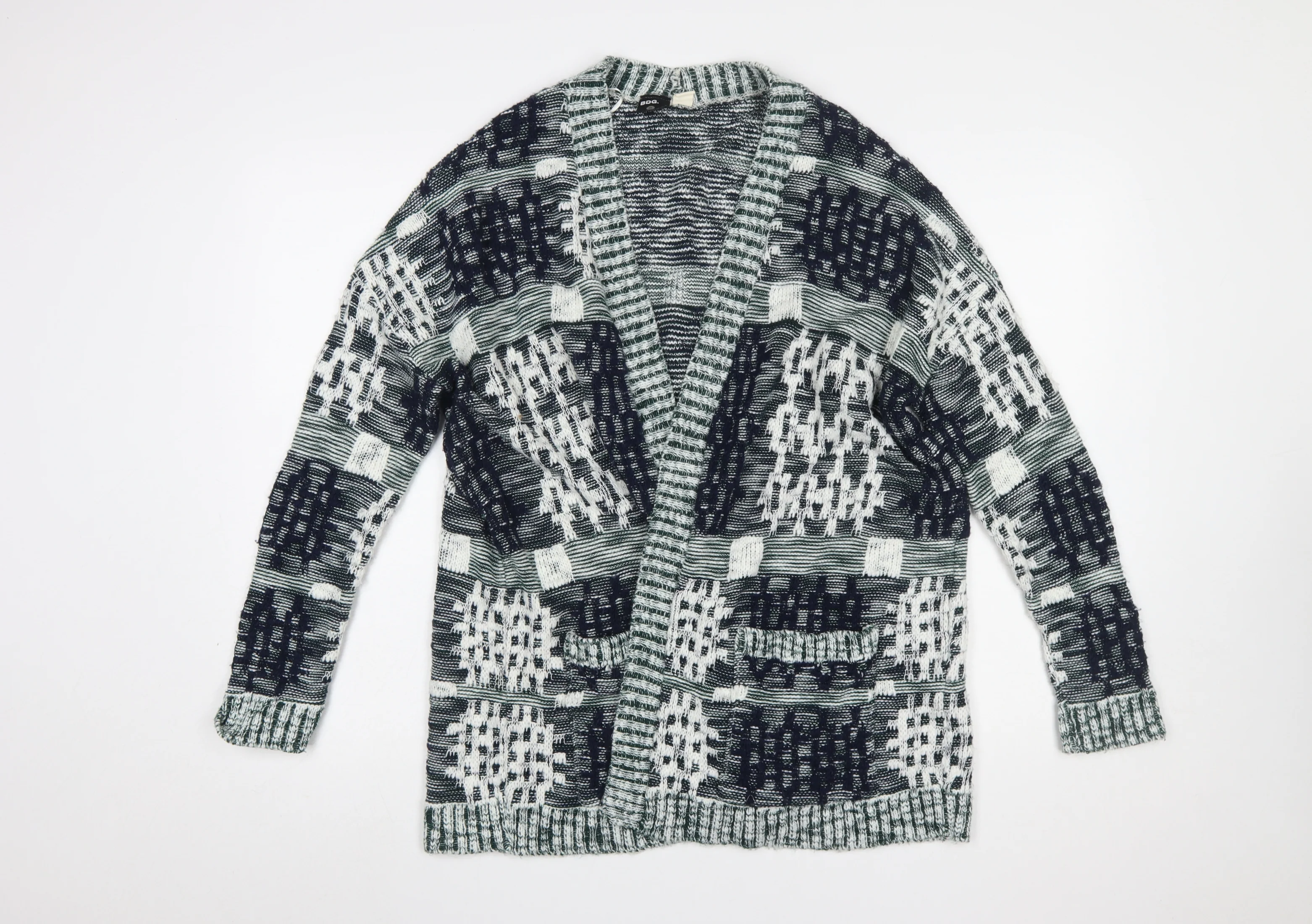 BDG Womens Multicoloured Knit Long Sleeve Cardigan Size S