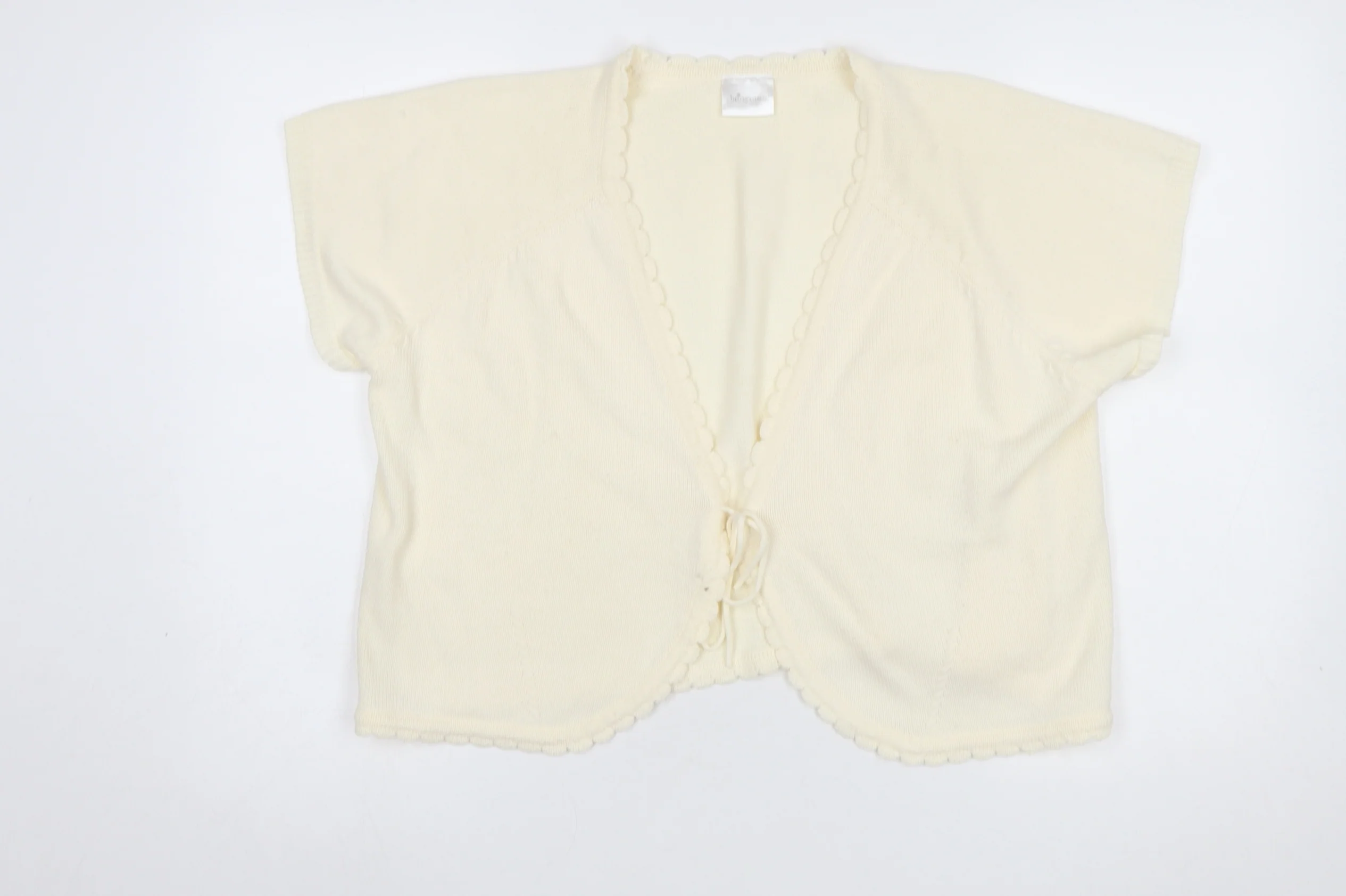 Being Casual Women's Ivory Short Sleeve V-Neck Cardigan Size 20