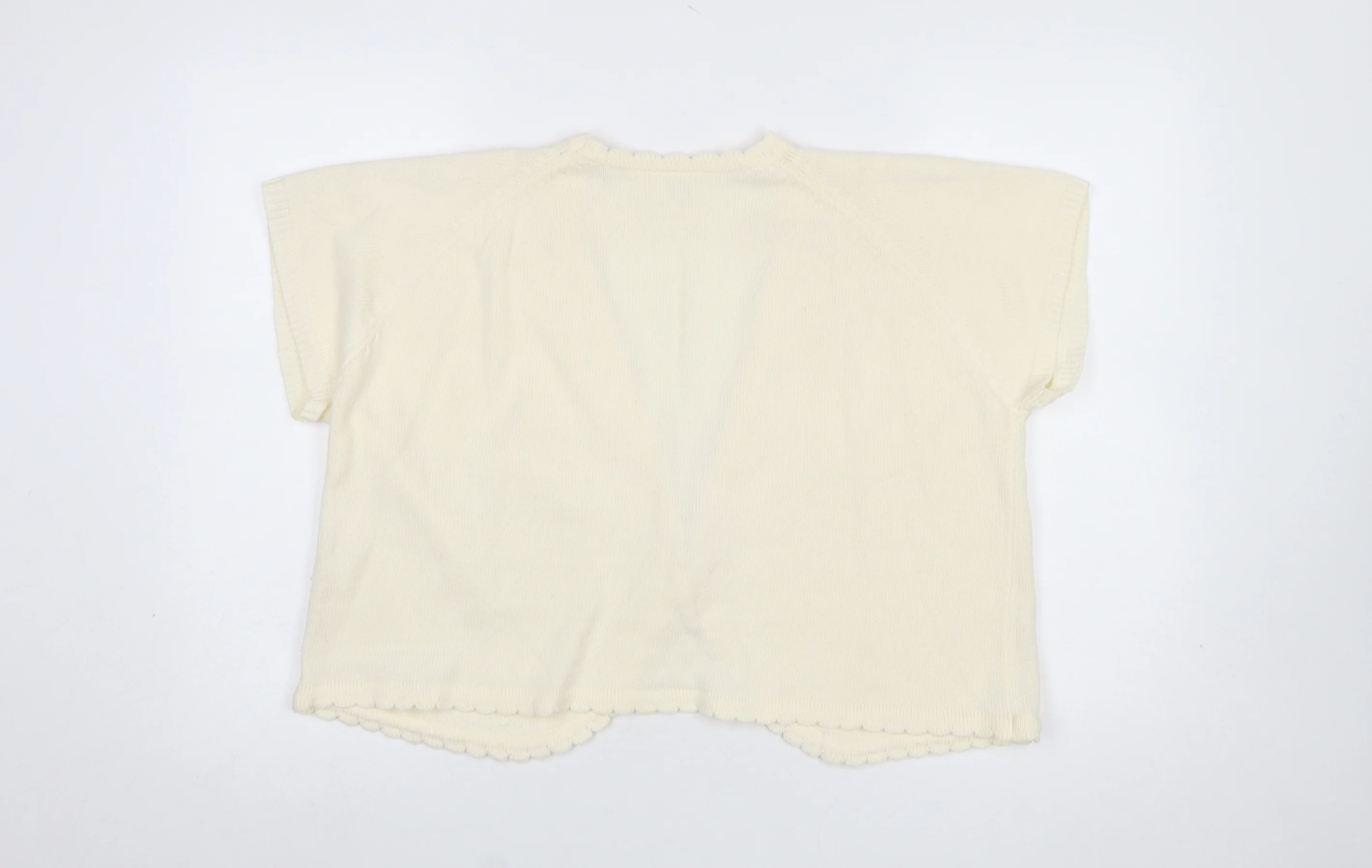 Being Casual Women's Ivory Short Sleeve V-Neck Cardigan Size 20 - Image 3