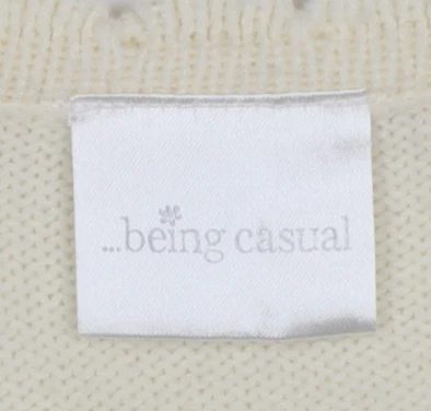 Being Casual Women's Ivory Short Sleeve V-Neck Cardigan Size 20 - Image 4