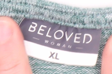 Beloved Women Green XL V-Neck Long Sleeve Stretch Jersey Top - Image 4
