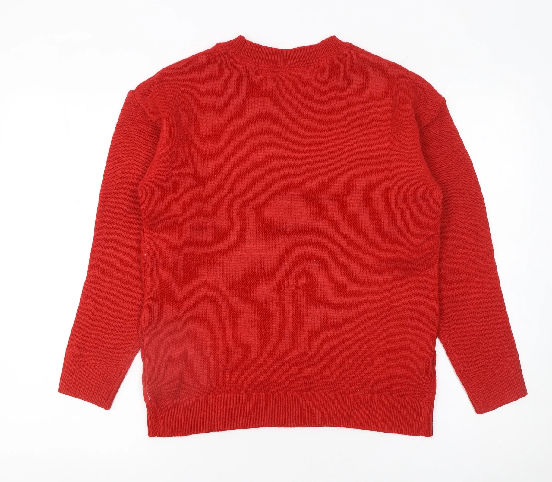 Beloved Women's Red Christmas Bear Sequin Knit Jumper Size S - Image 3
