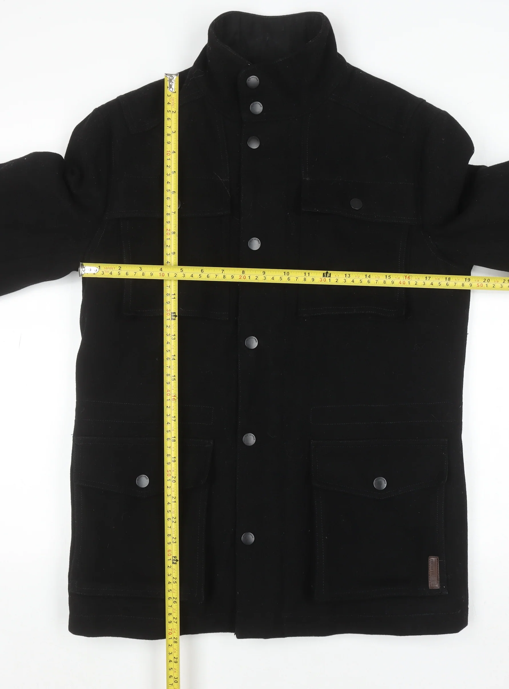 Ben Sherman Men's Black Wool Military Jacket Size S - Image 2